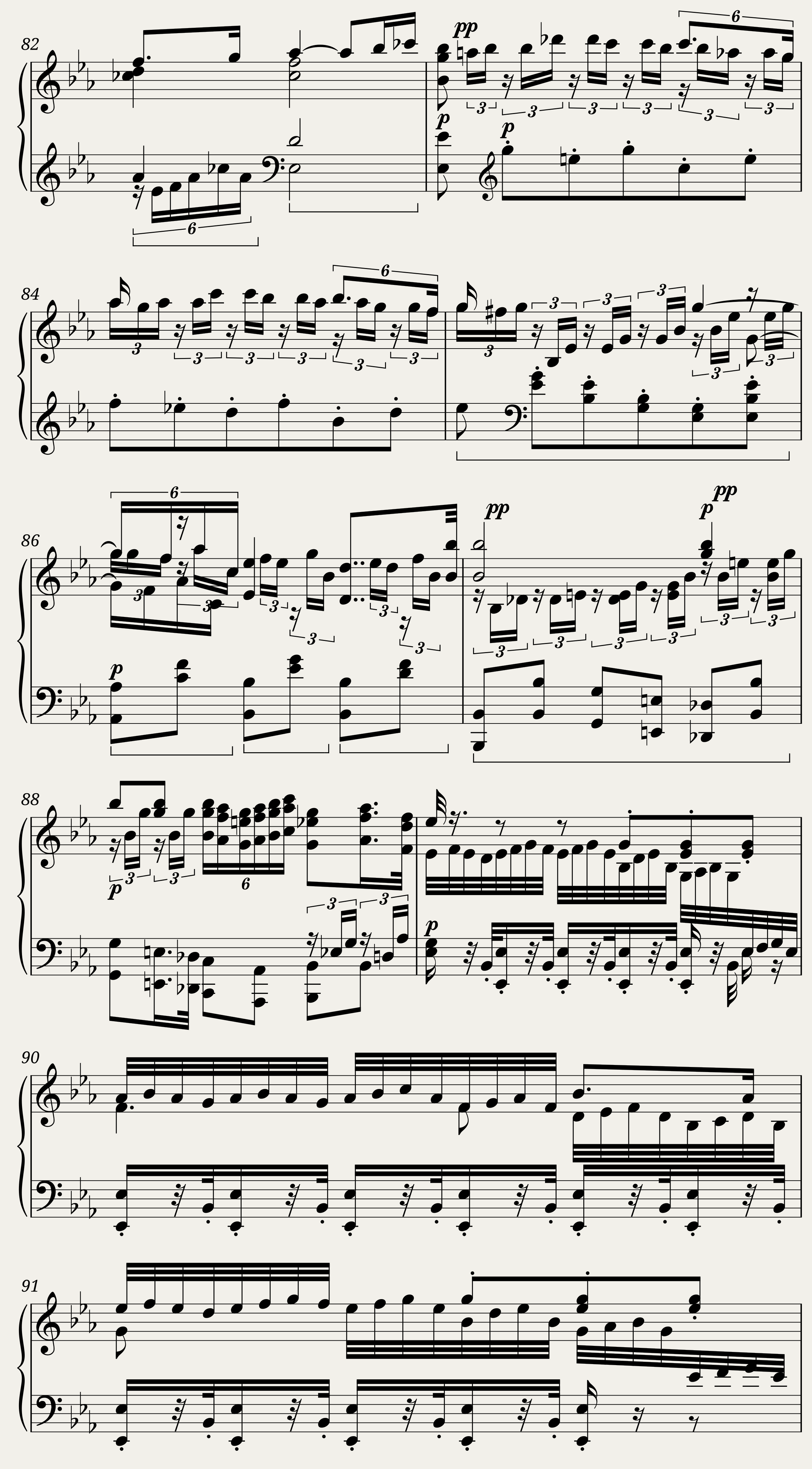 Beethoven Symphony No. 4 (2nd movement) Piano solo — 7/8