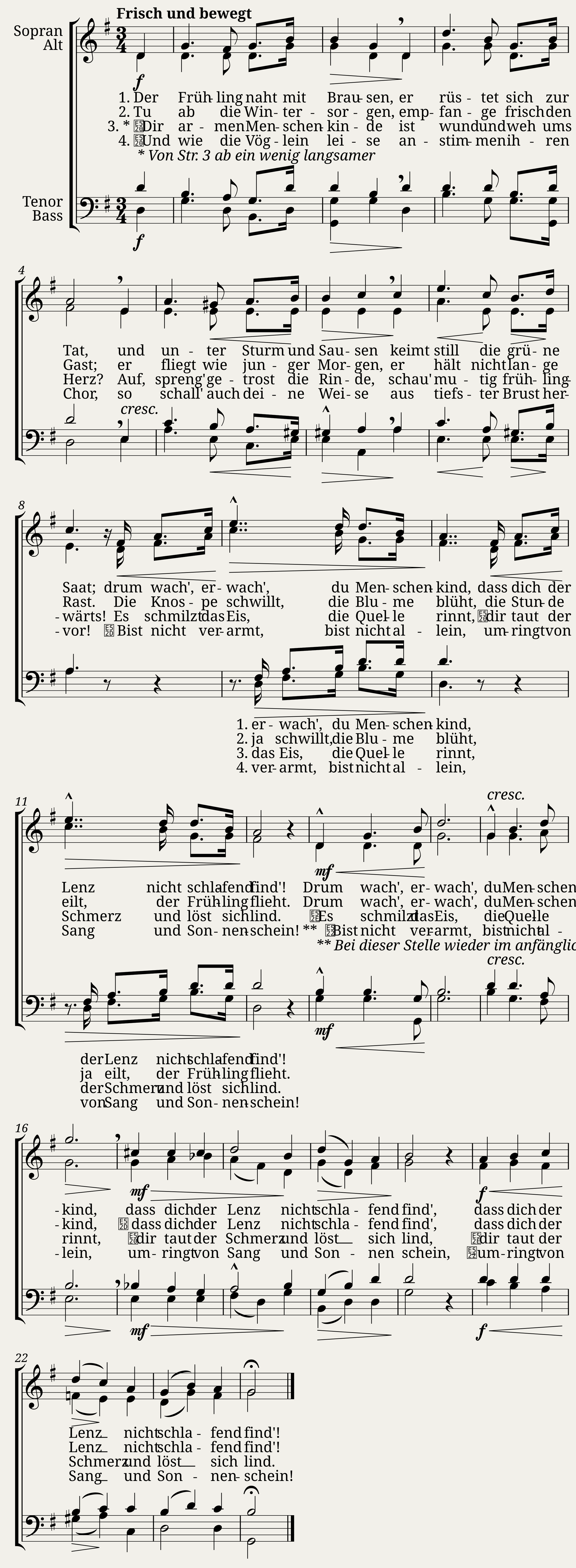 Frühlingslied - Felix Mendelssohn