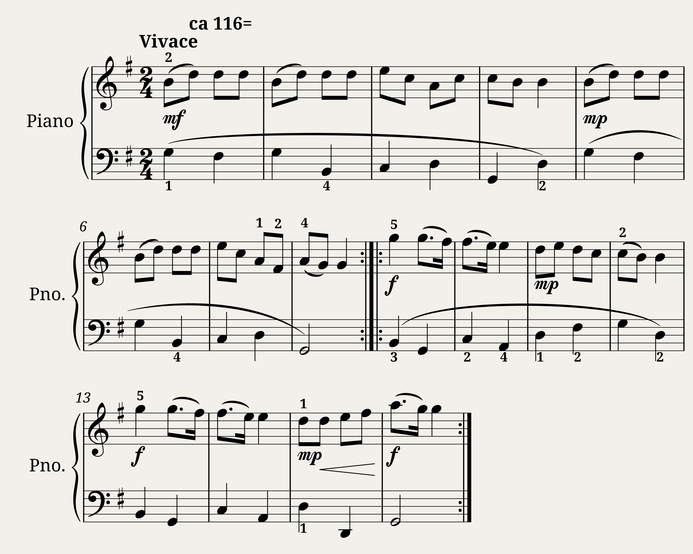 Air from 'little Russia', Op. 107, No.3