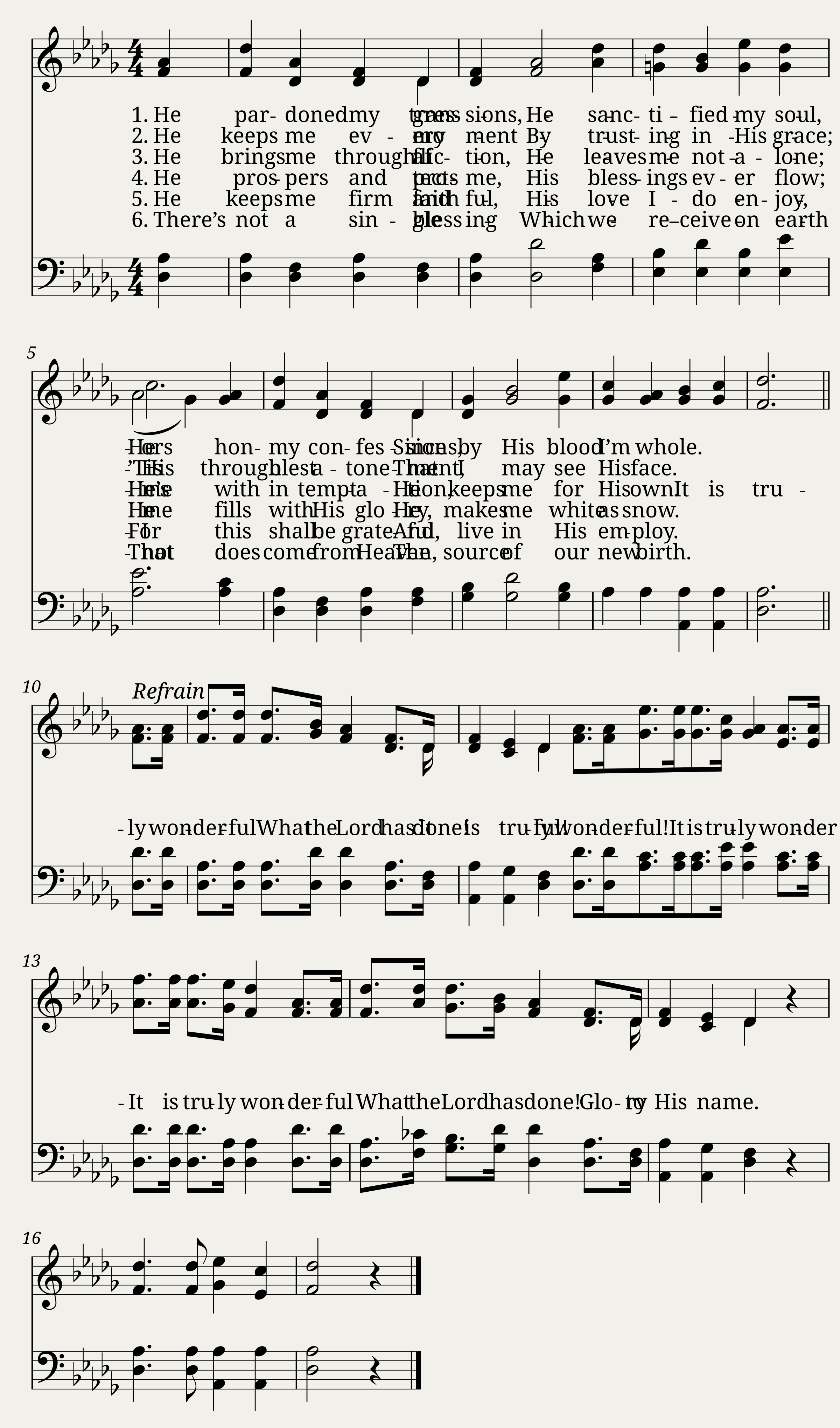 He pardoned my transgressions - Barney Elliott Warren