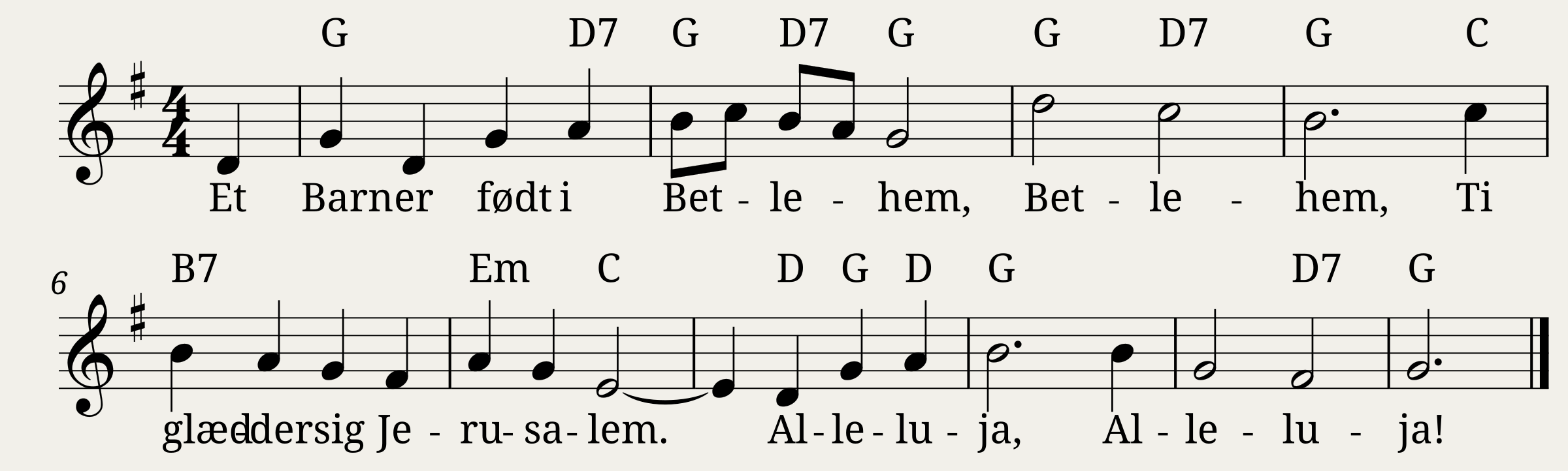 Et barn er født i Betlehem