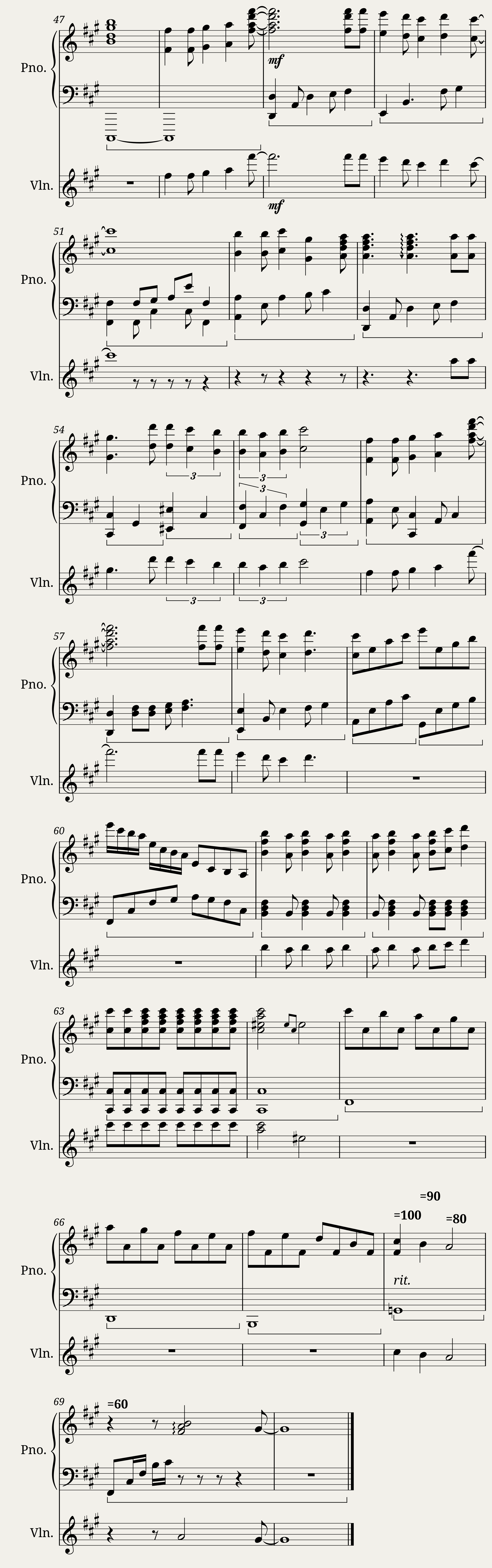 Rakudai Kishi no Cavalry Identity violin cover — 3/3