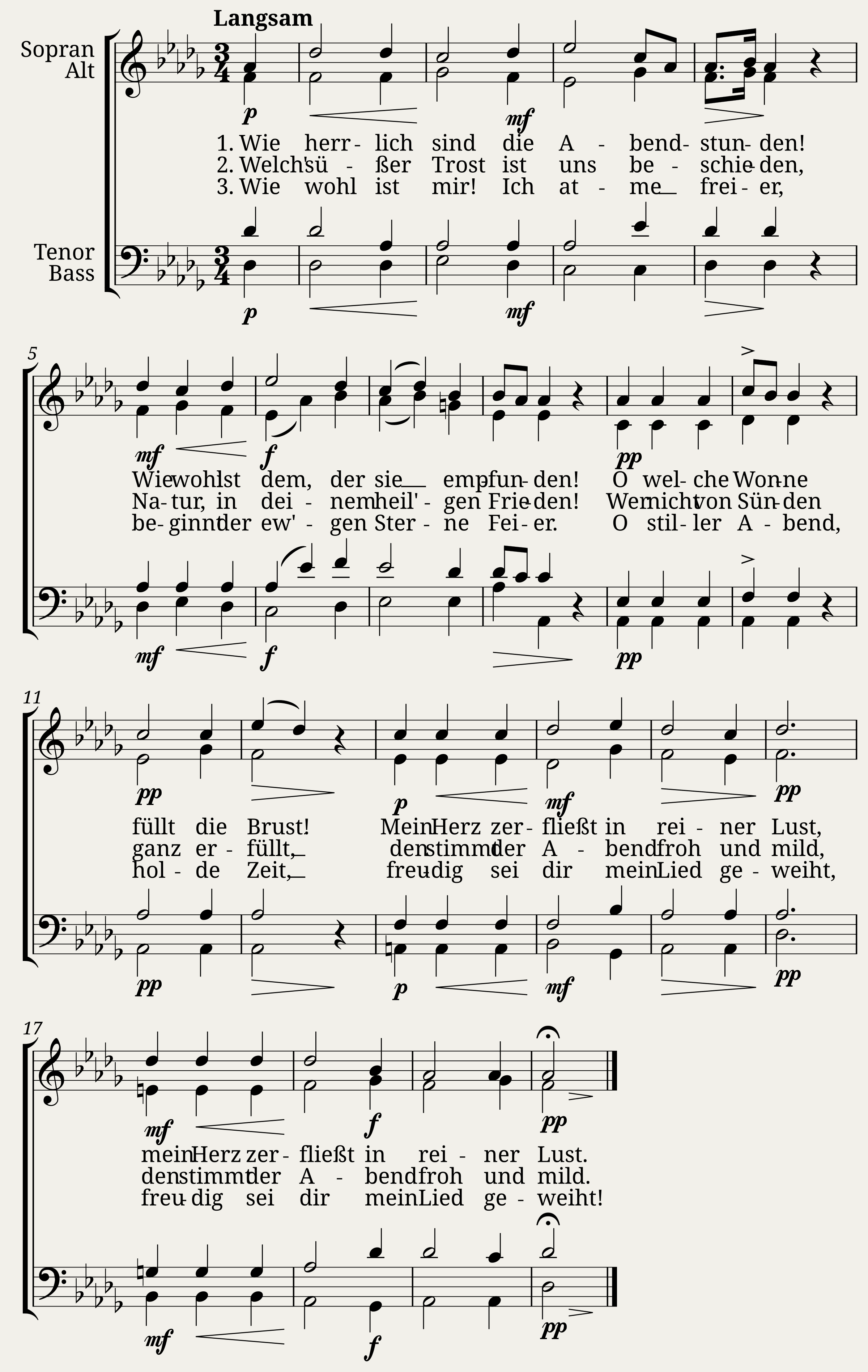 Abendruhe - Wolfgang Amadeus Mozart
