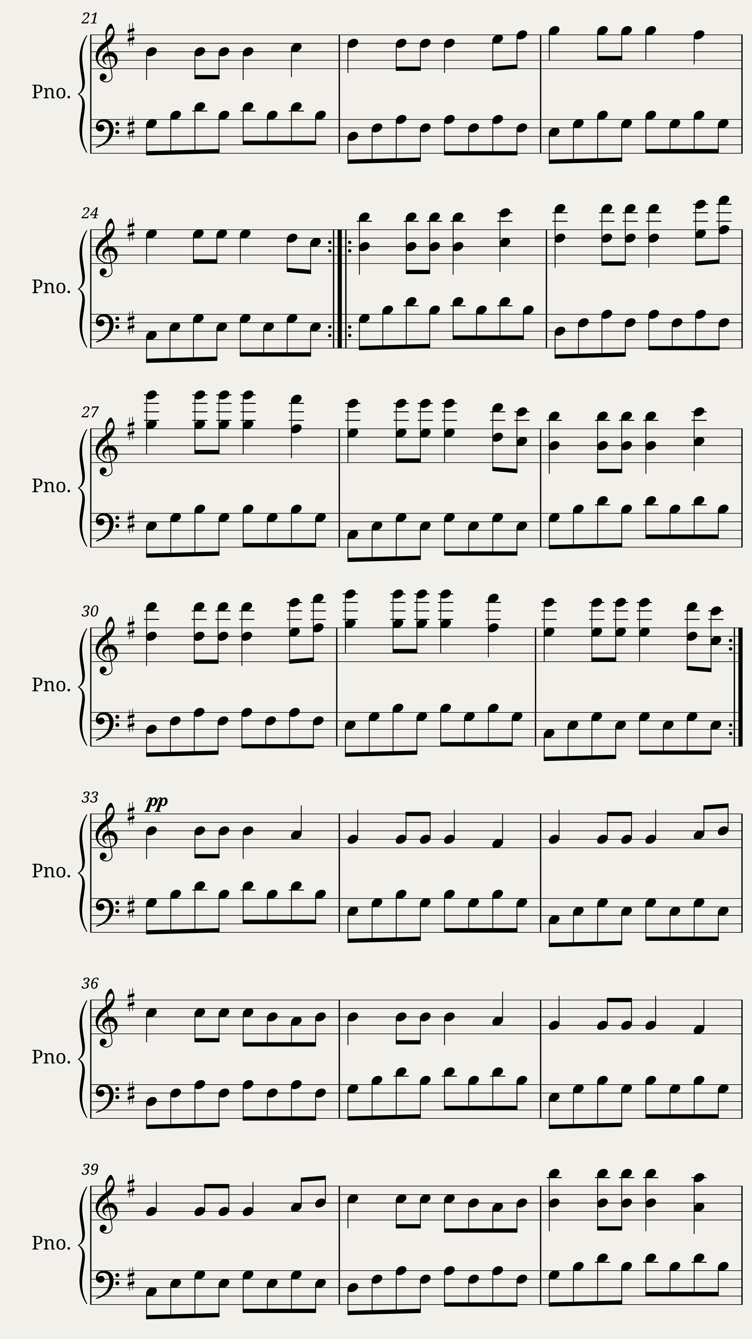 Piano in G Magg — 2/3