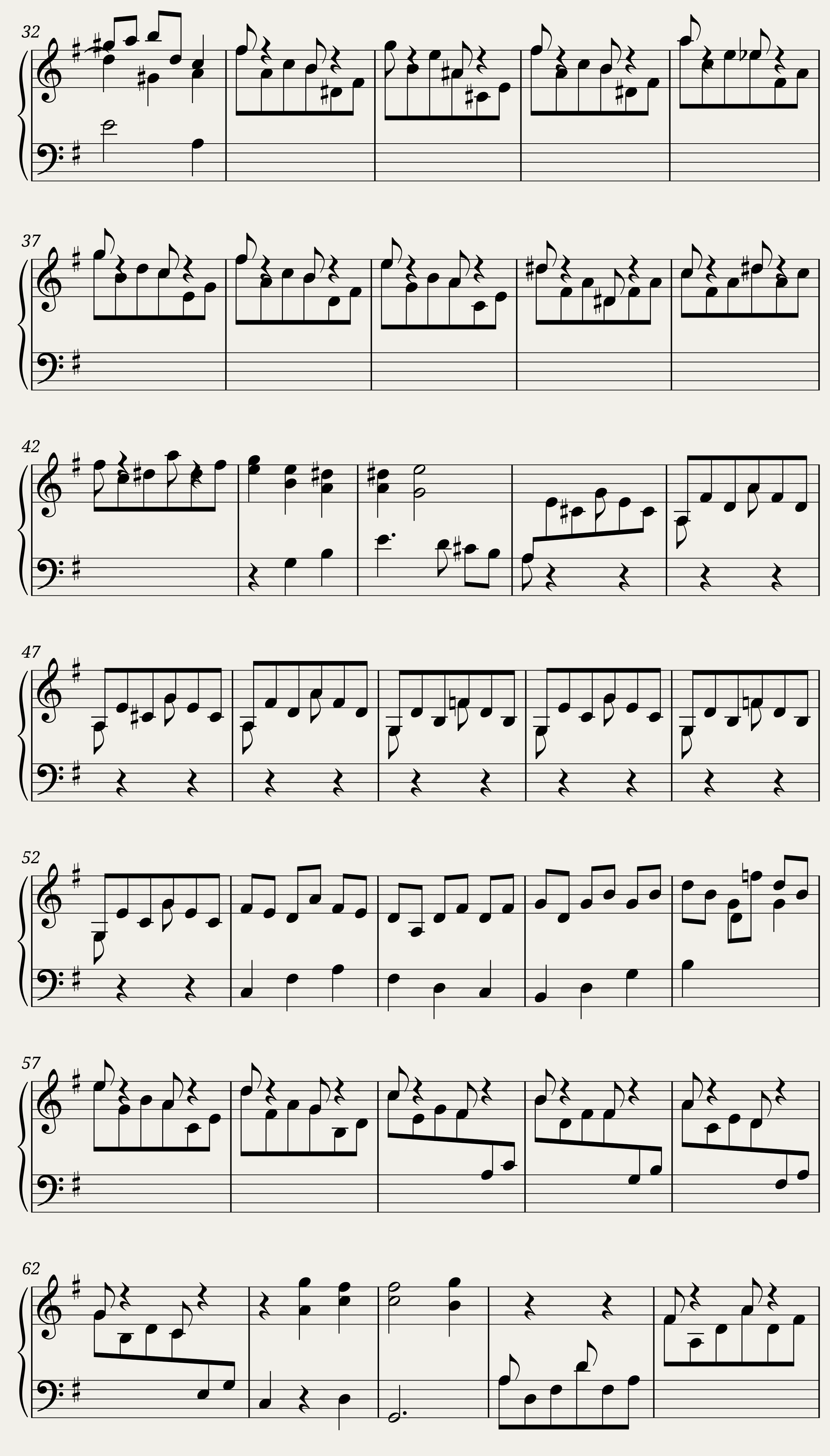 BWV 829 Partita V Tempo di Minuetto — 2/3