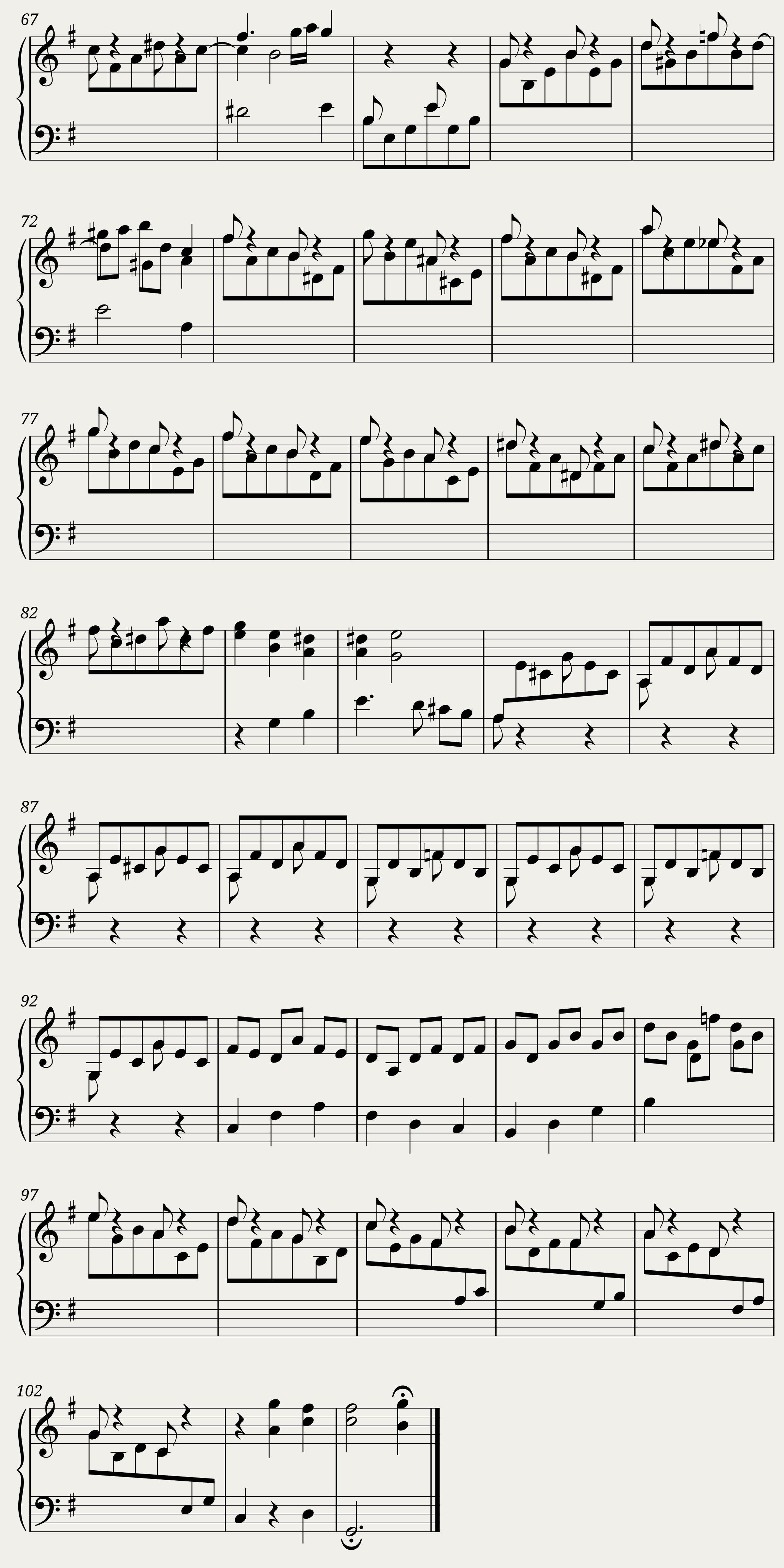 BWV 829 Partita V Tempo di Minuetto — 3/3