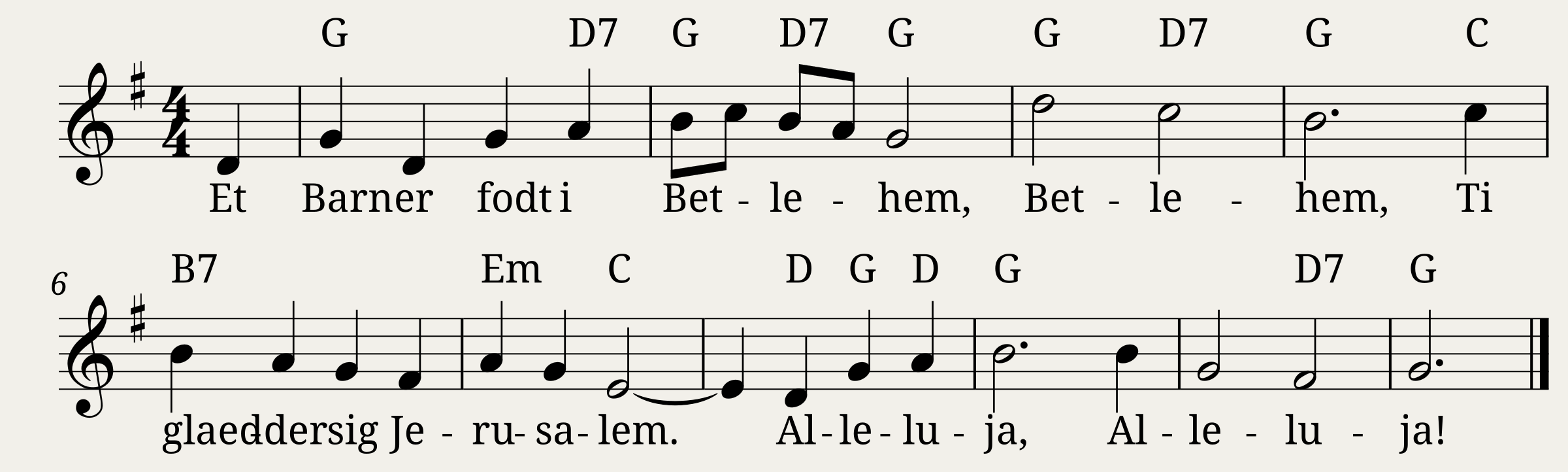 Et barn er f\odt i Betlehem