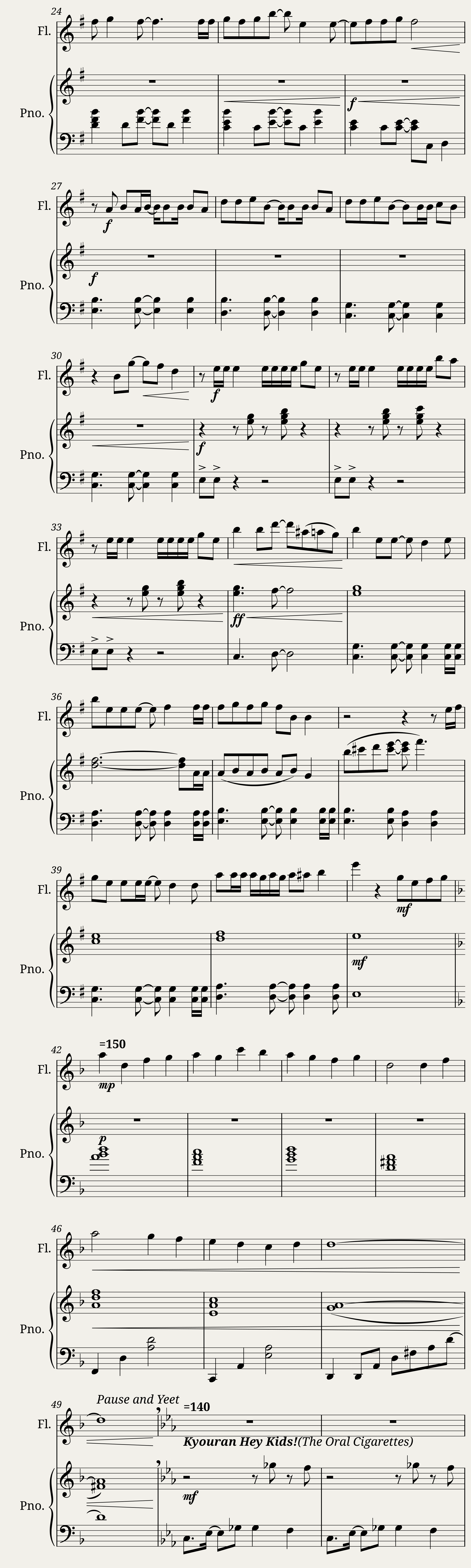 Flute Piano Animeduo Version 2 — 2/8