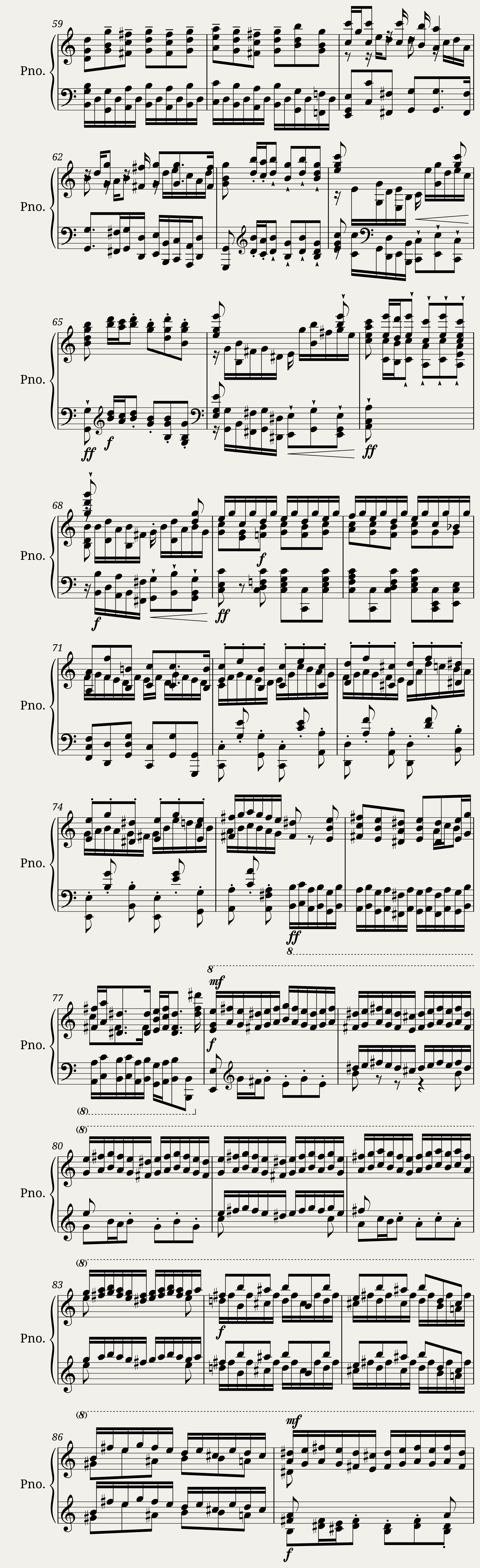 Bach Fugue in C-Major (from Toccata Adagio and Fugue in C Major for Organ BWV 564) arr. for piano — 4/7