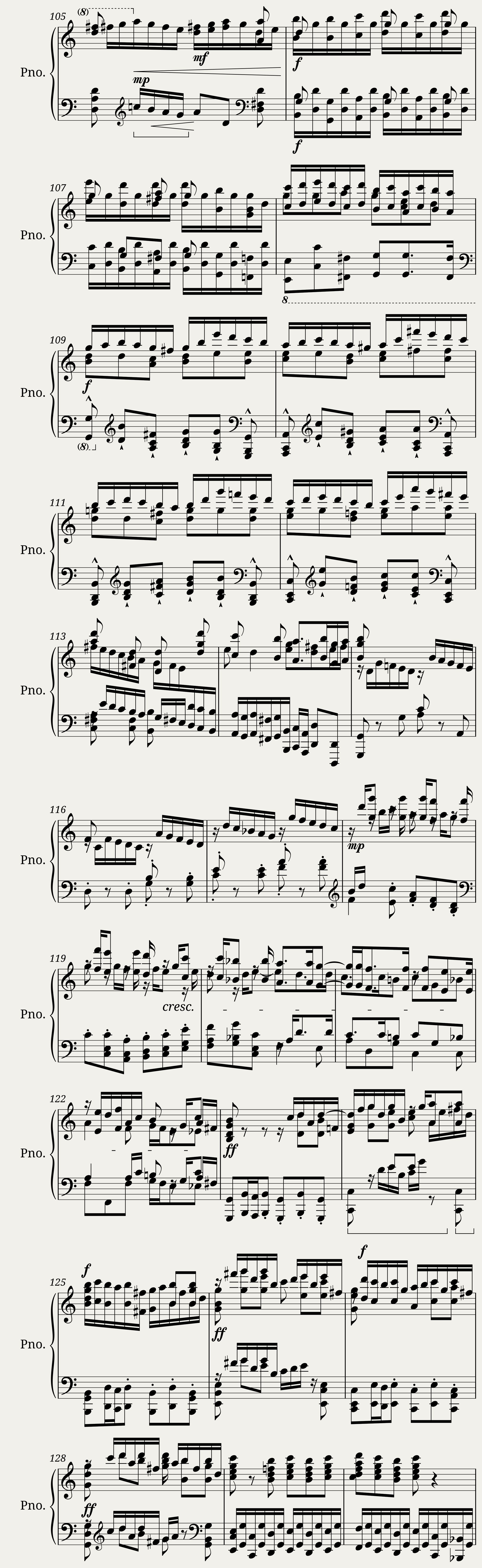 Bach Fugue in C-Major (from Toccata Adagio and Fugue in C Major for Organ BWV 564) arr. for piano — 6/7