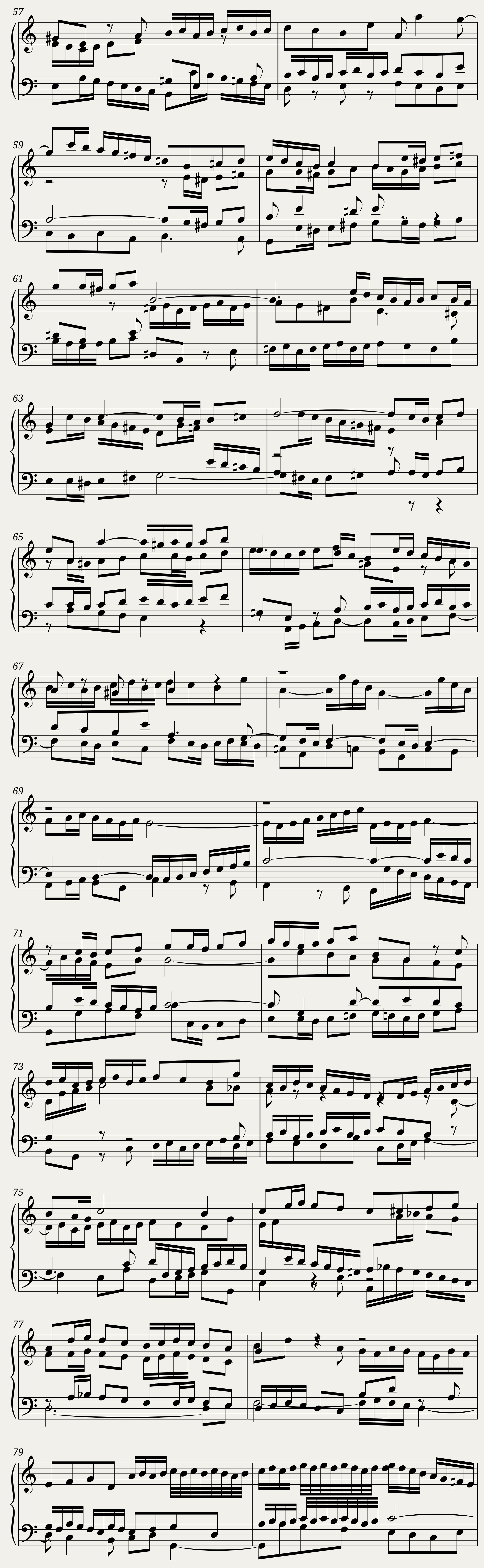 BWV 860: The Well-tempered Clavier Book I - XV (A = 415 Hz) - Haspsichord sound — 5/6
