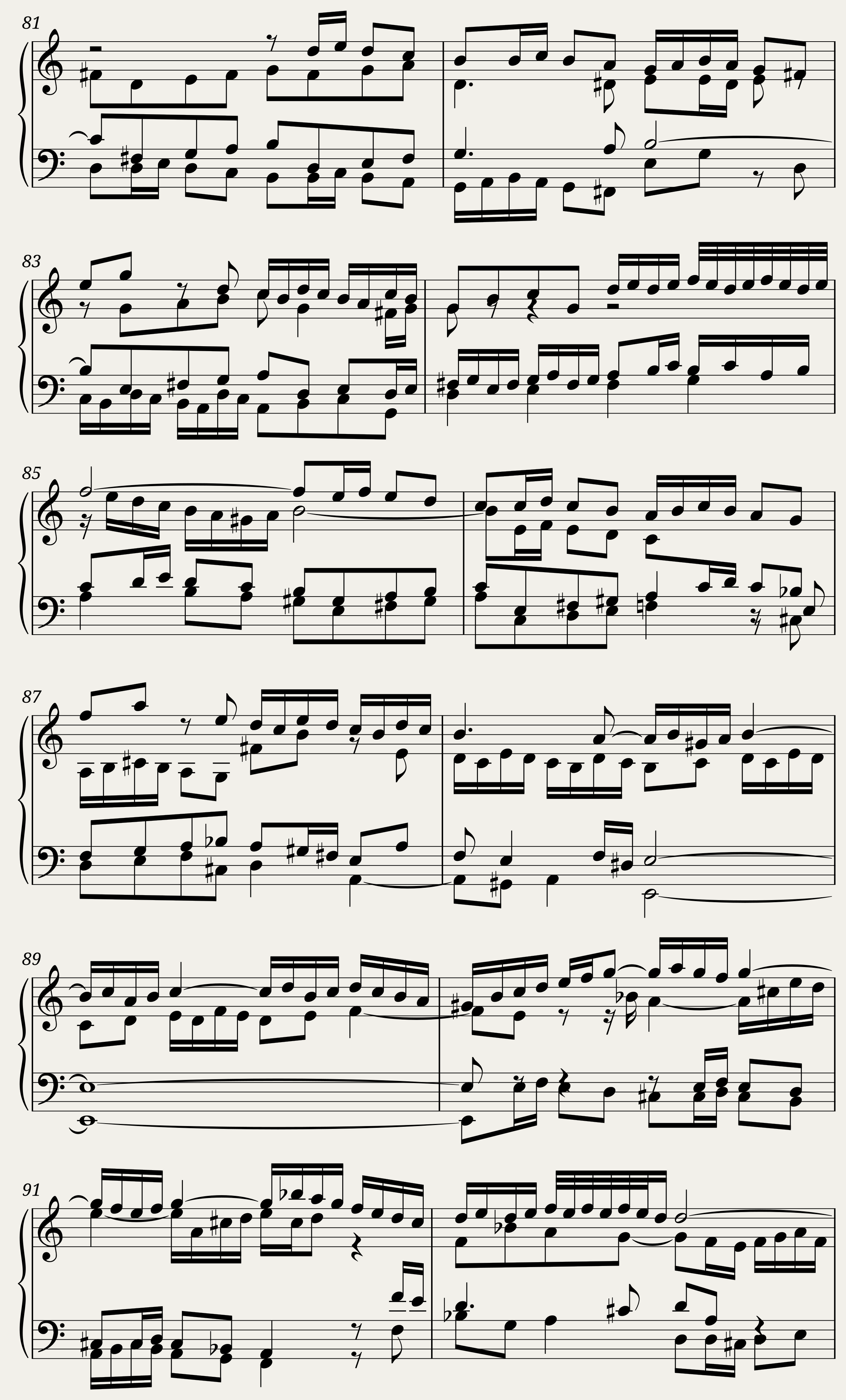 BWV 860: The Well-tempered Clavier Book I - XV (A = 415 Hz) - Haspsichord sound — 6/6