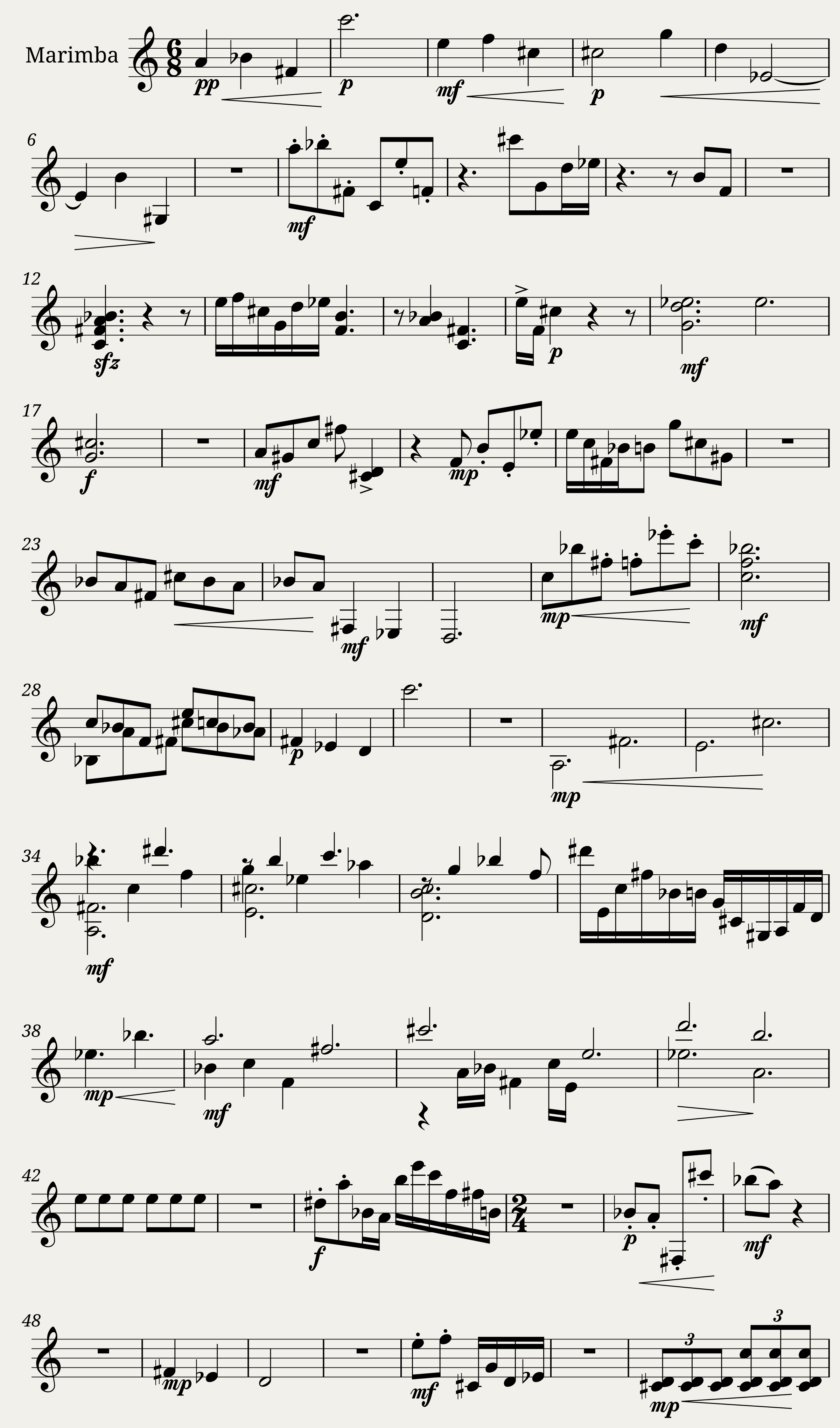 peça de marimba — 1/2