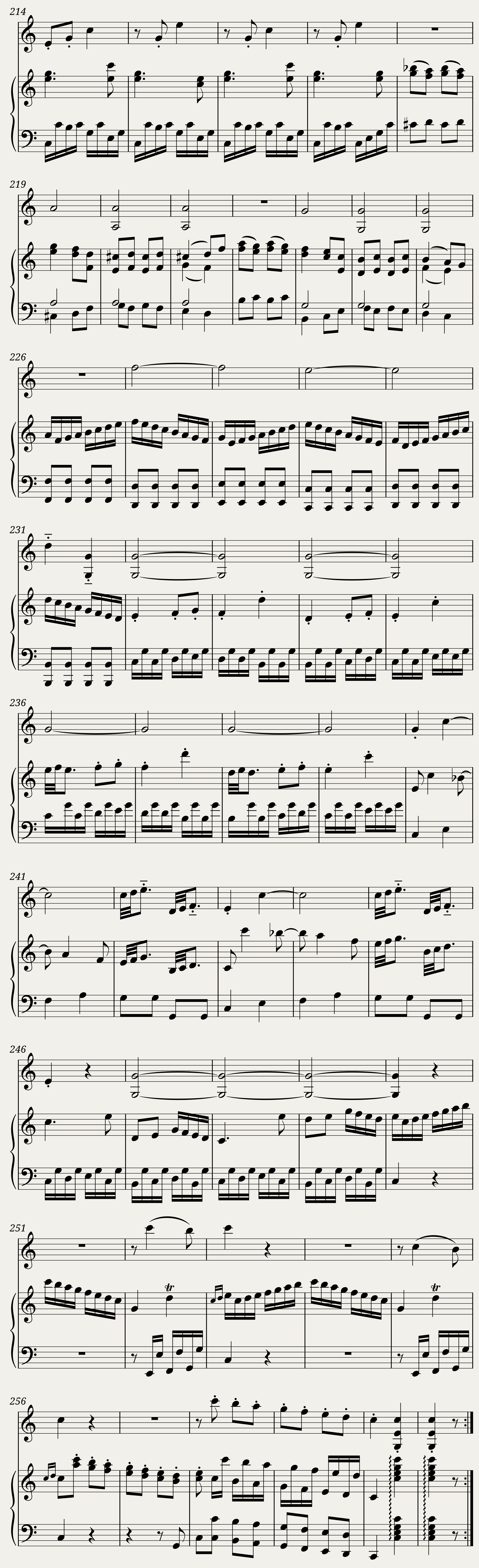 W. A. Mozart Sonata in C Major K6. — 11/11