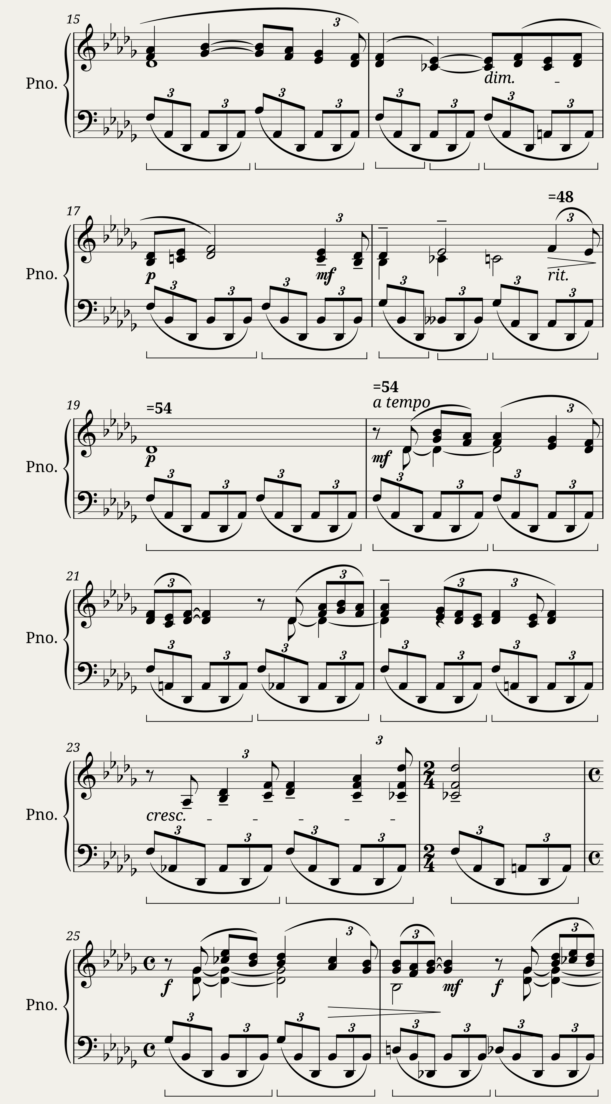 Rachmaninoff - Moment Musical No 5 in Db Major — 2/4