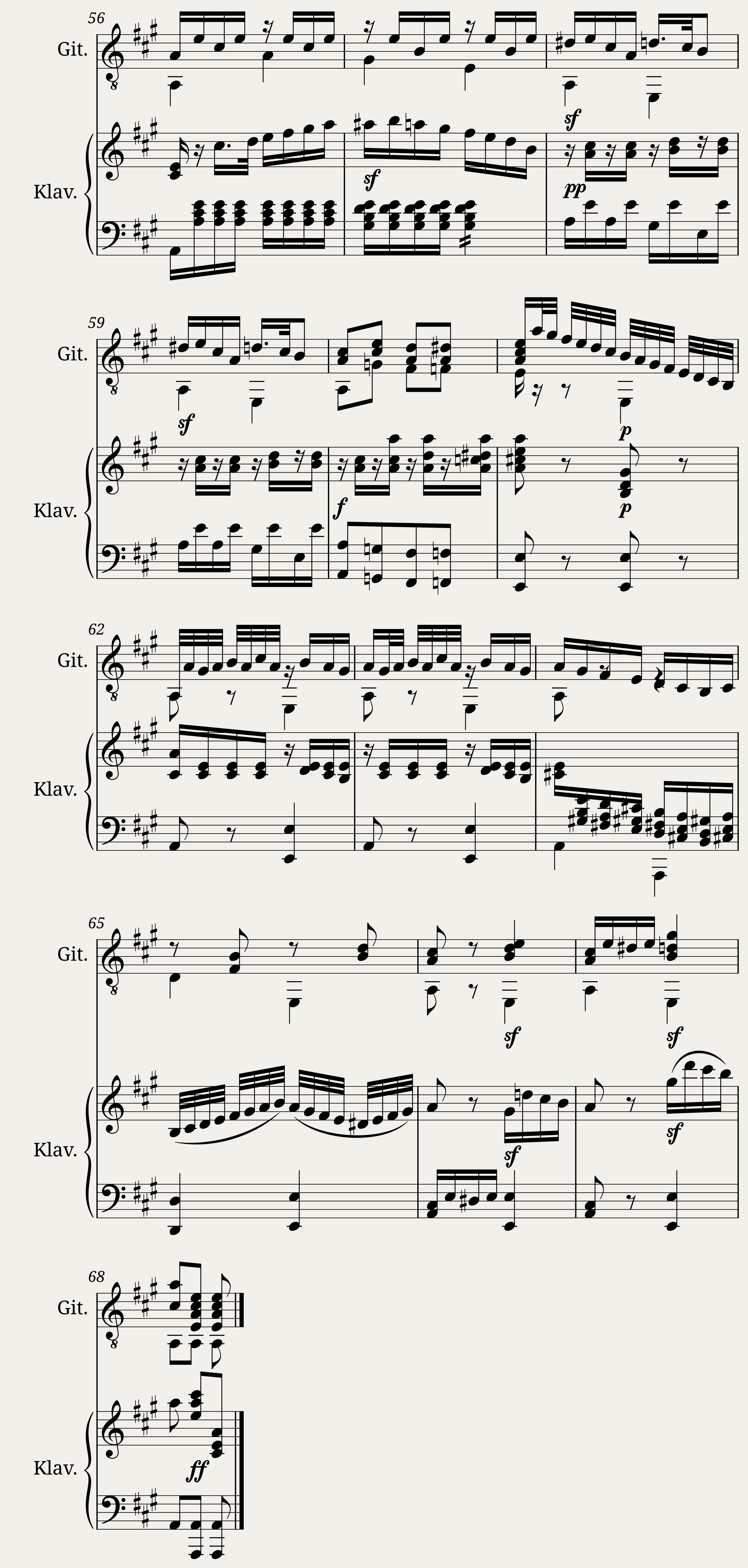 Sonatine für Pianoforte und Gitarre — 4/4