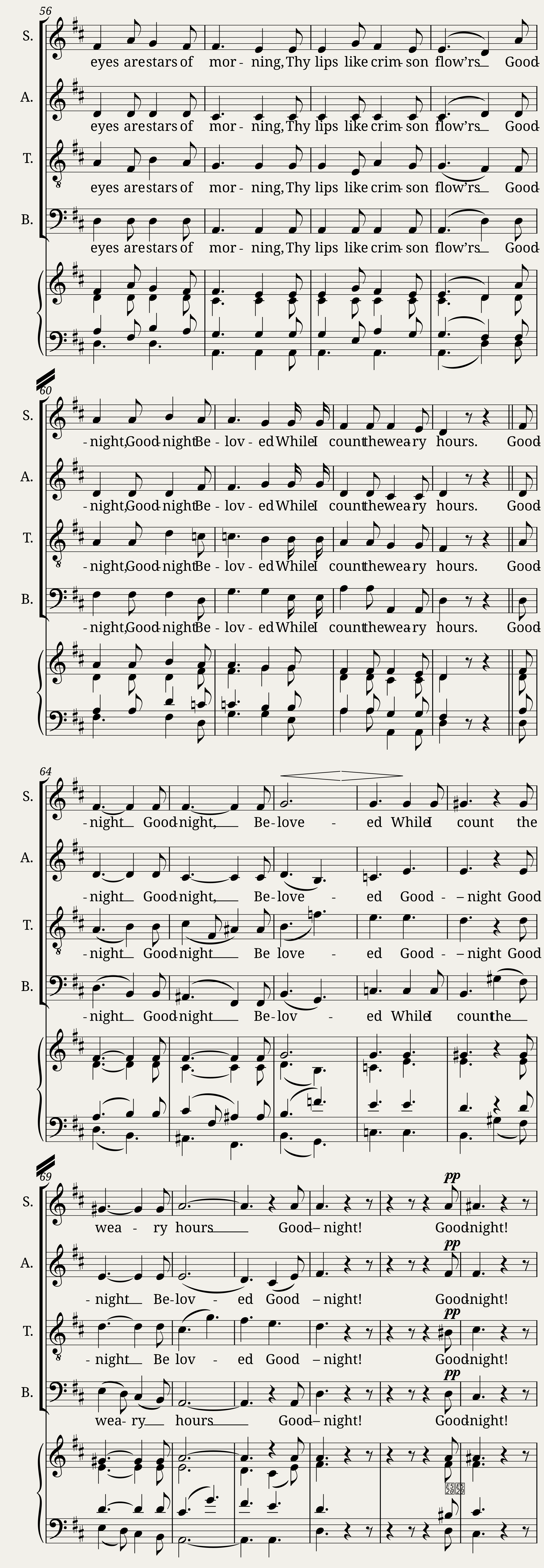 Good night, good night beloved — 4/5