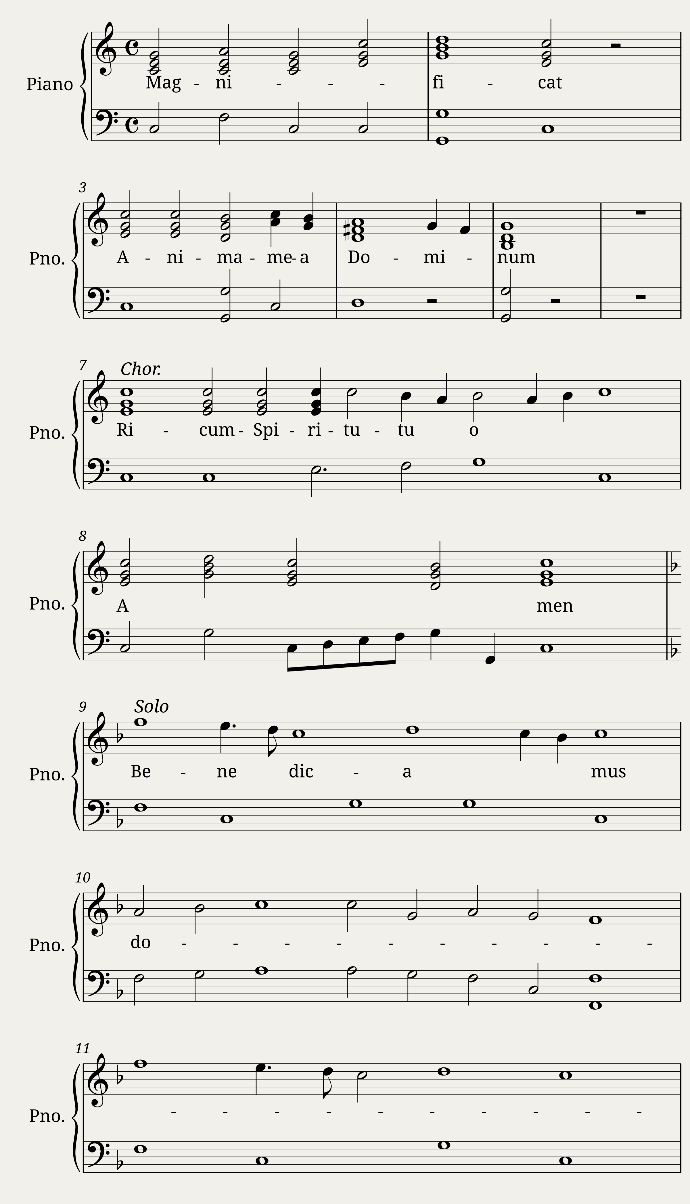 Magnificat Anima mea Domini — 1/2