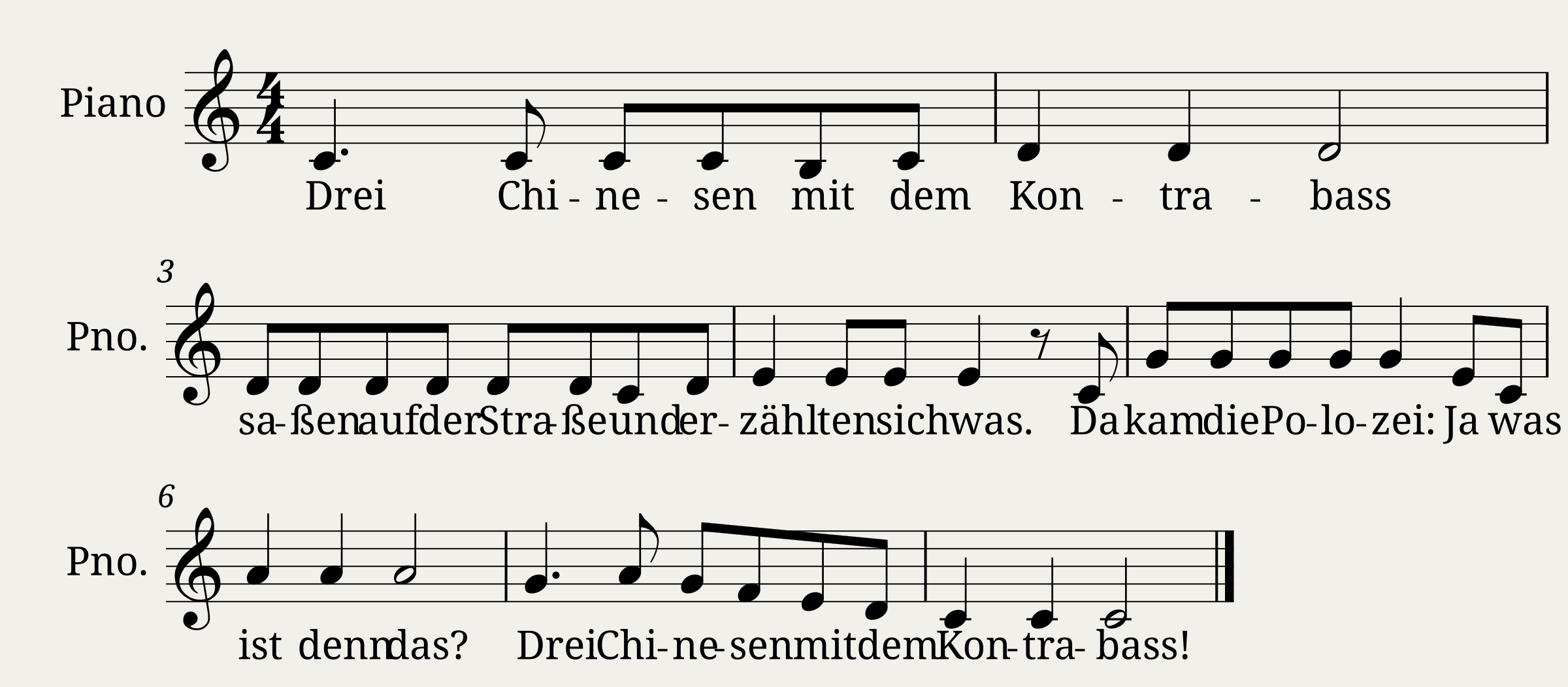 Drei Chinesen mit dem Kontrabass