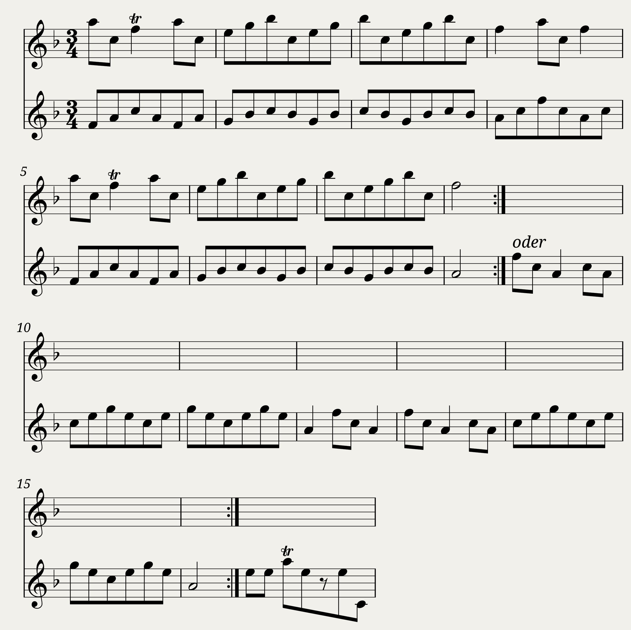 Traditional music - Steyrer Tanz in F nr. 39 - Clarinetto oder Violin -