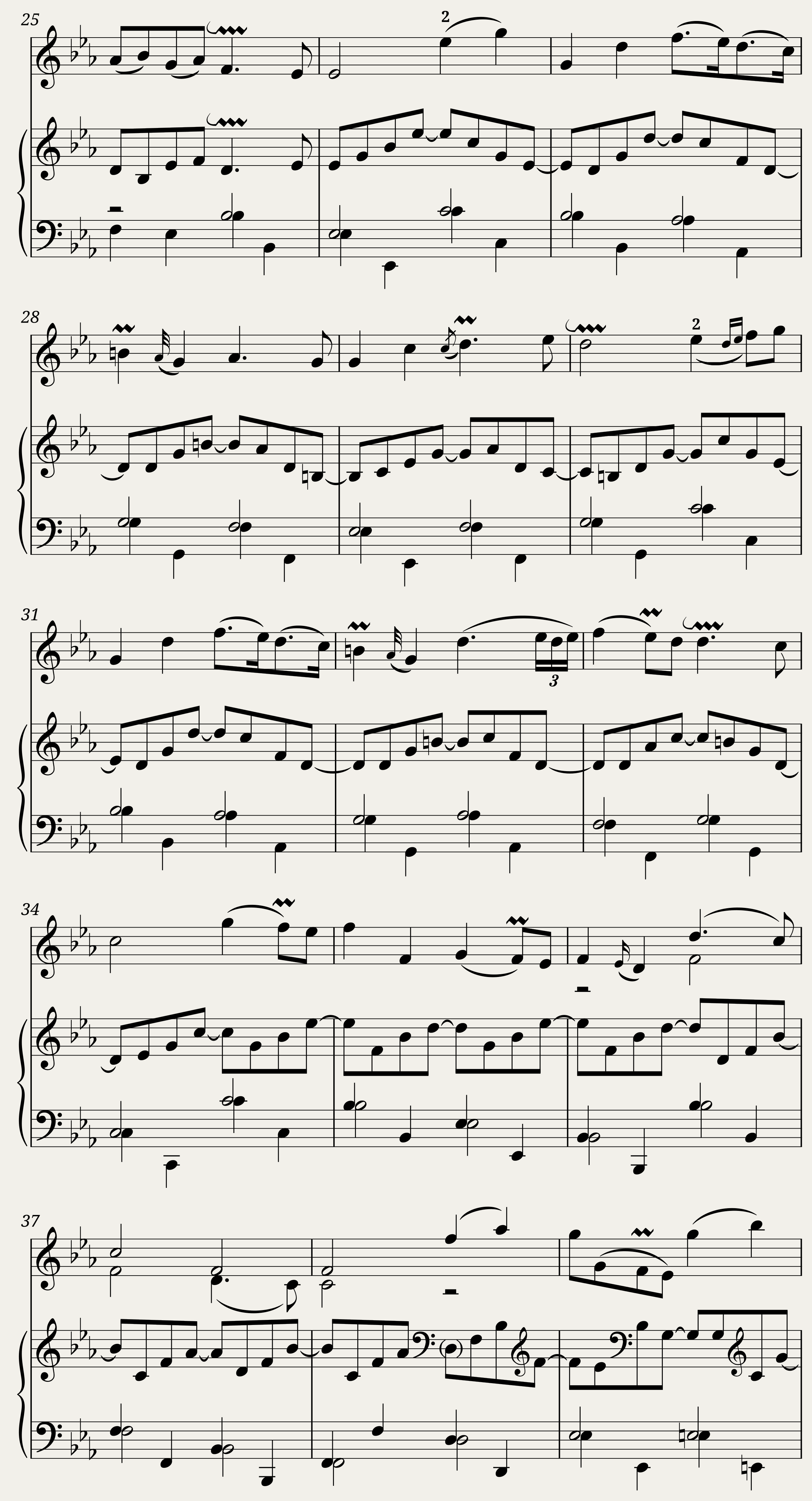 Jean-Joseph Cassanéa de Mondonville (1711-1772) Aria in c minor (from the Sonata op 3 No. 4 — 2/3