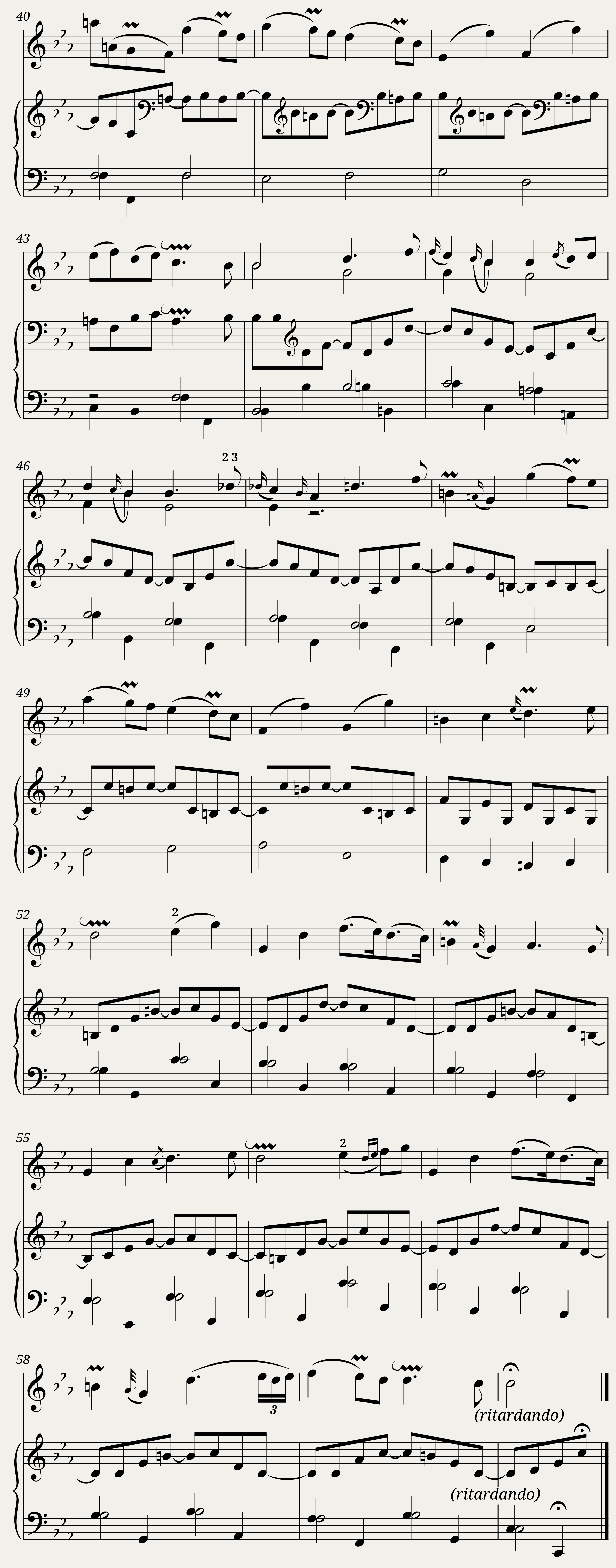 Jean-Joseph Cassanéa de Mondonville (1711-1772) Aria in c minor (from the Sonata op 3 No. 4 — 3/3