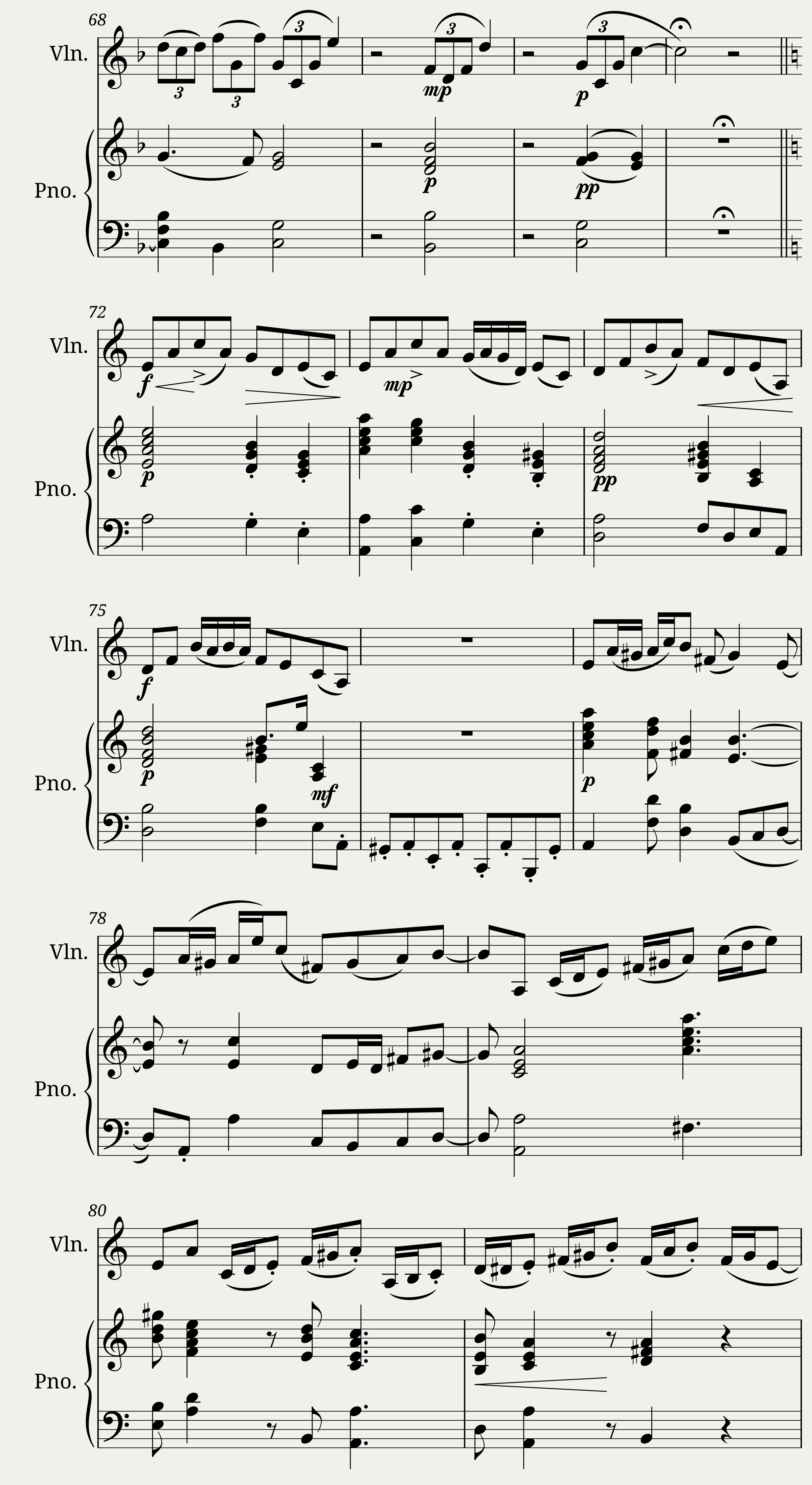 Piano and violin sonata n2 in F major by Dominique Picard - 1st mv — 5/11