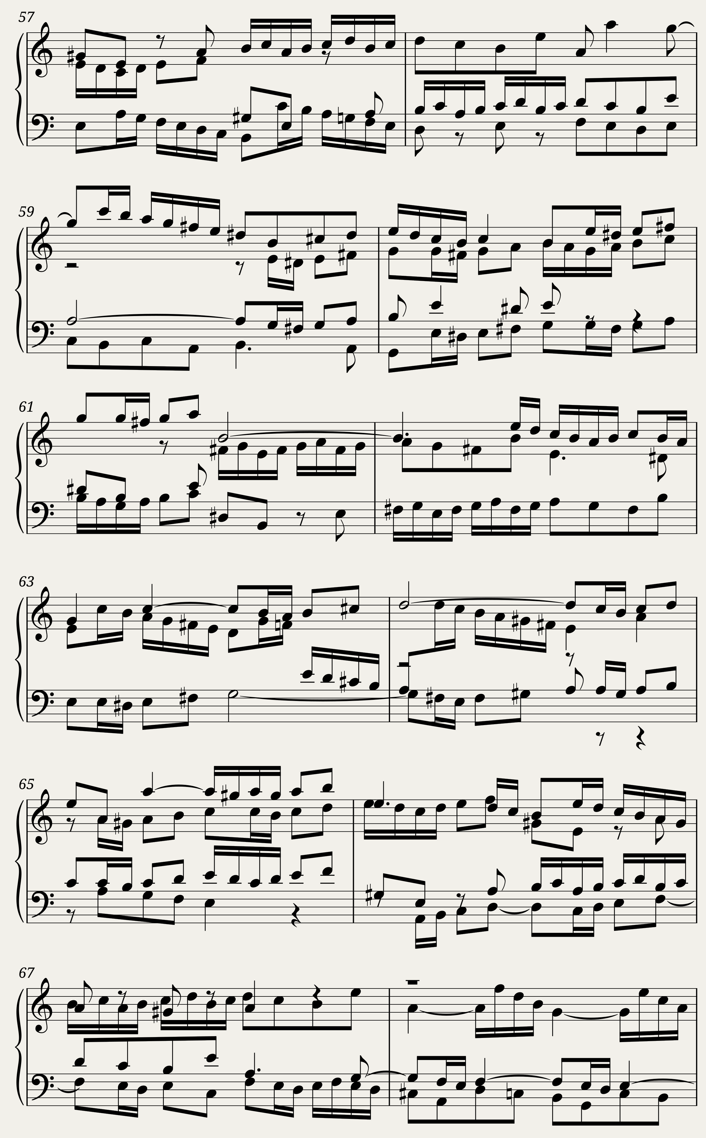 BWV 862: The Well-tempered Clavier Book I - XVII (A = 415 Hz) - Harpsichord sound — 5/5