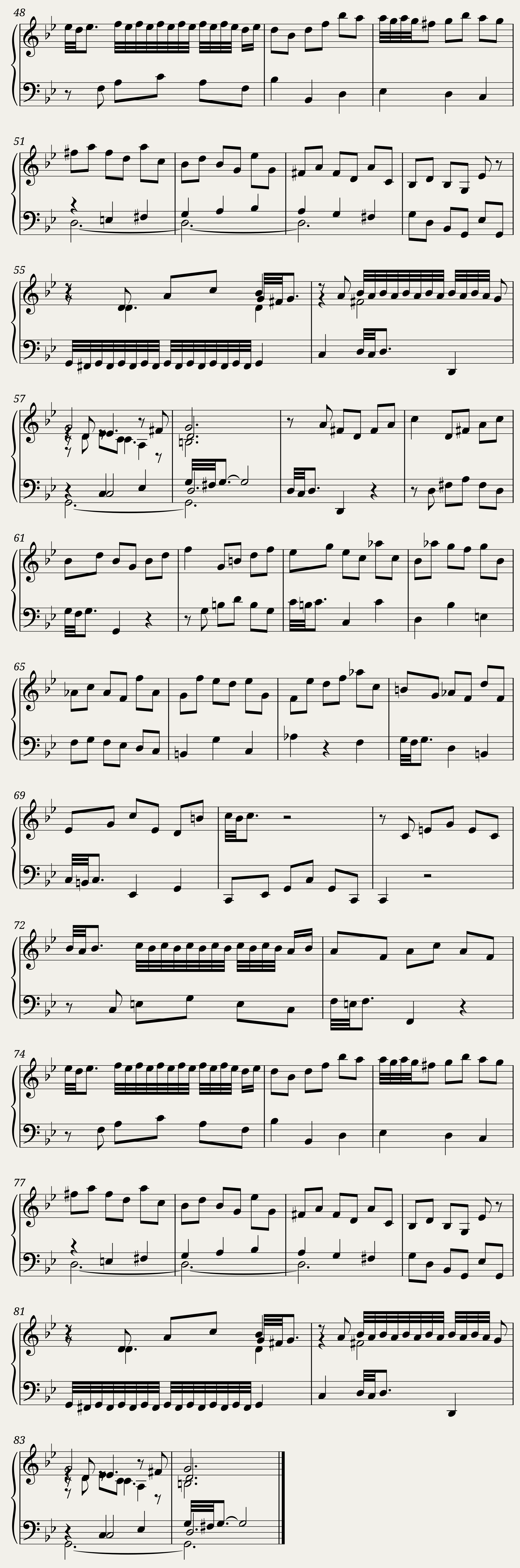 BWV 930: Prelude in G minor (A = 415 Hz) — 3/3