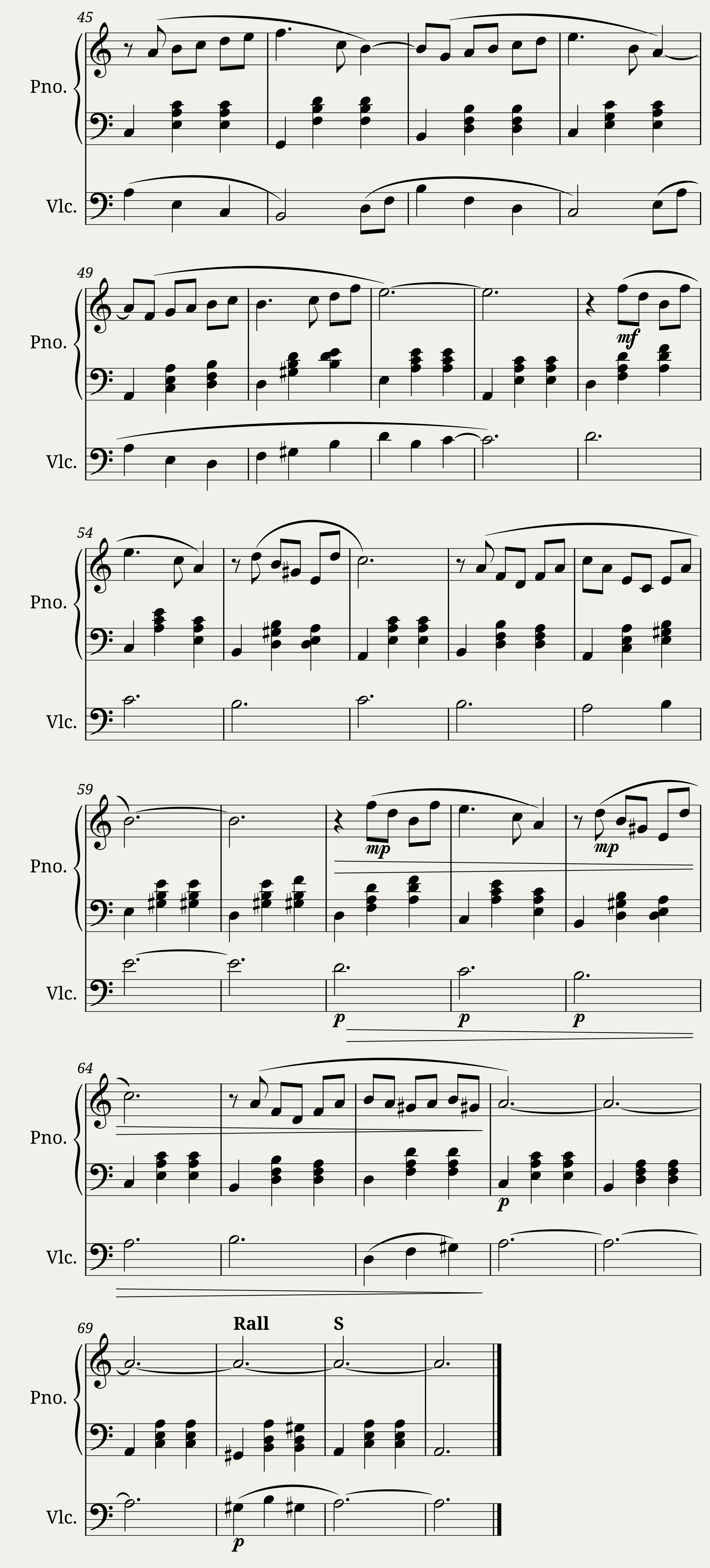 Waltz 18 for piano and cello — 2/2