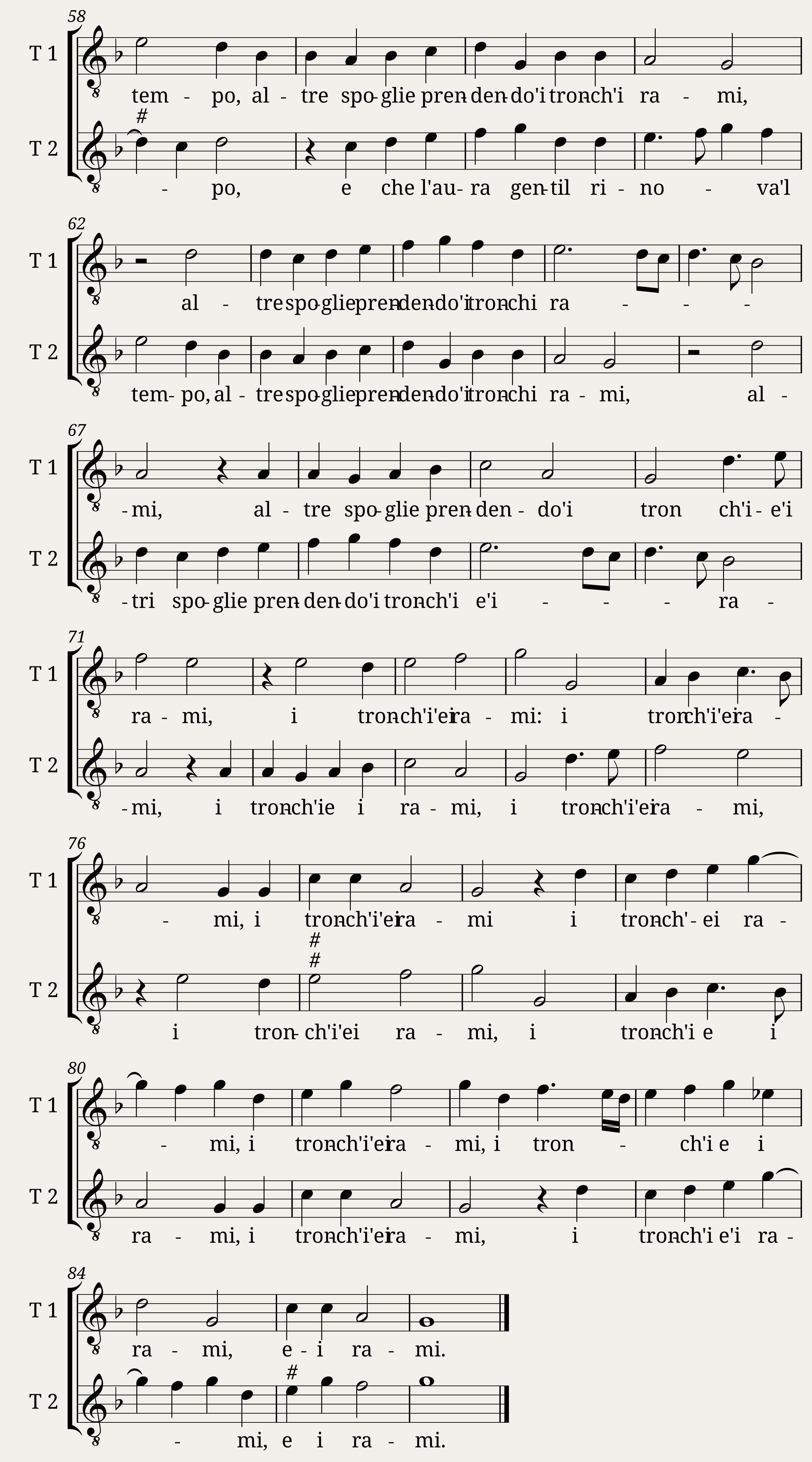 Hor che la terra - Giovanni Matteo Asola — 2/2