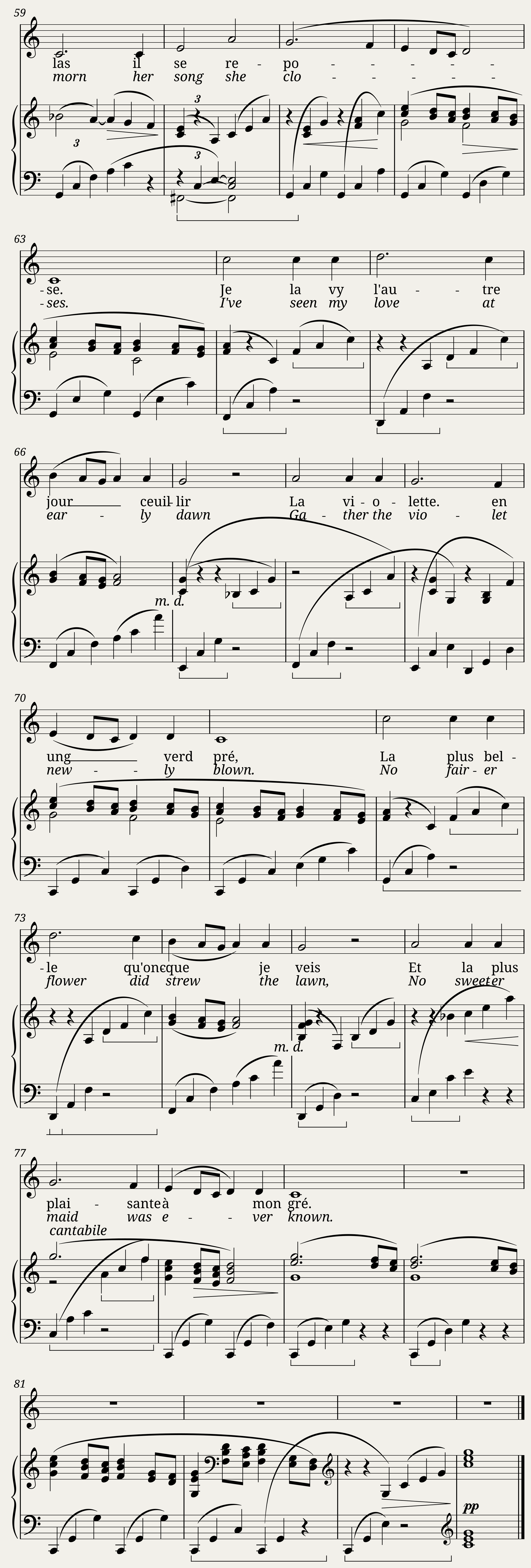 L'AMOUR DE MOY Arrt R. Vaughan Williams — 5/5