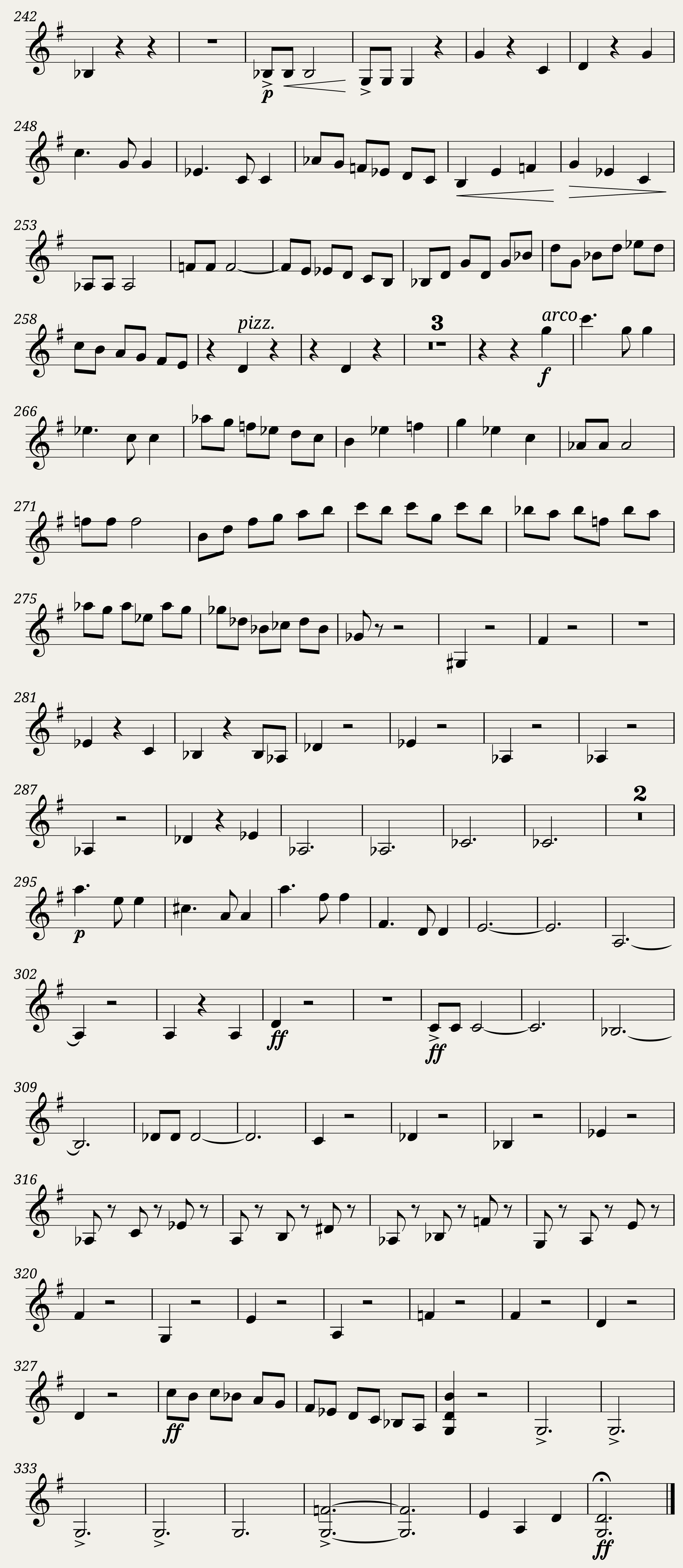 Suite for 3 Violins Op. 133 by Emanuel Moór: Violin 3 — 6/6