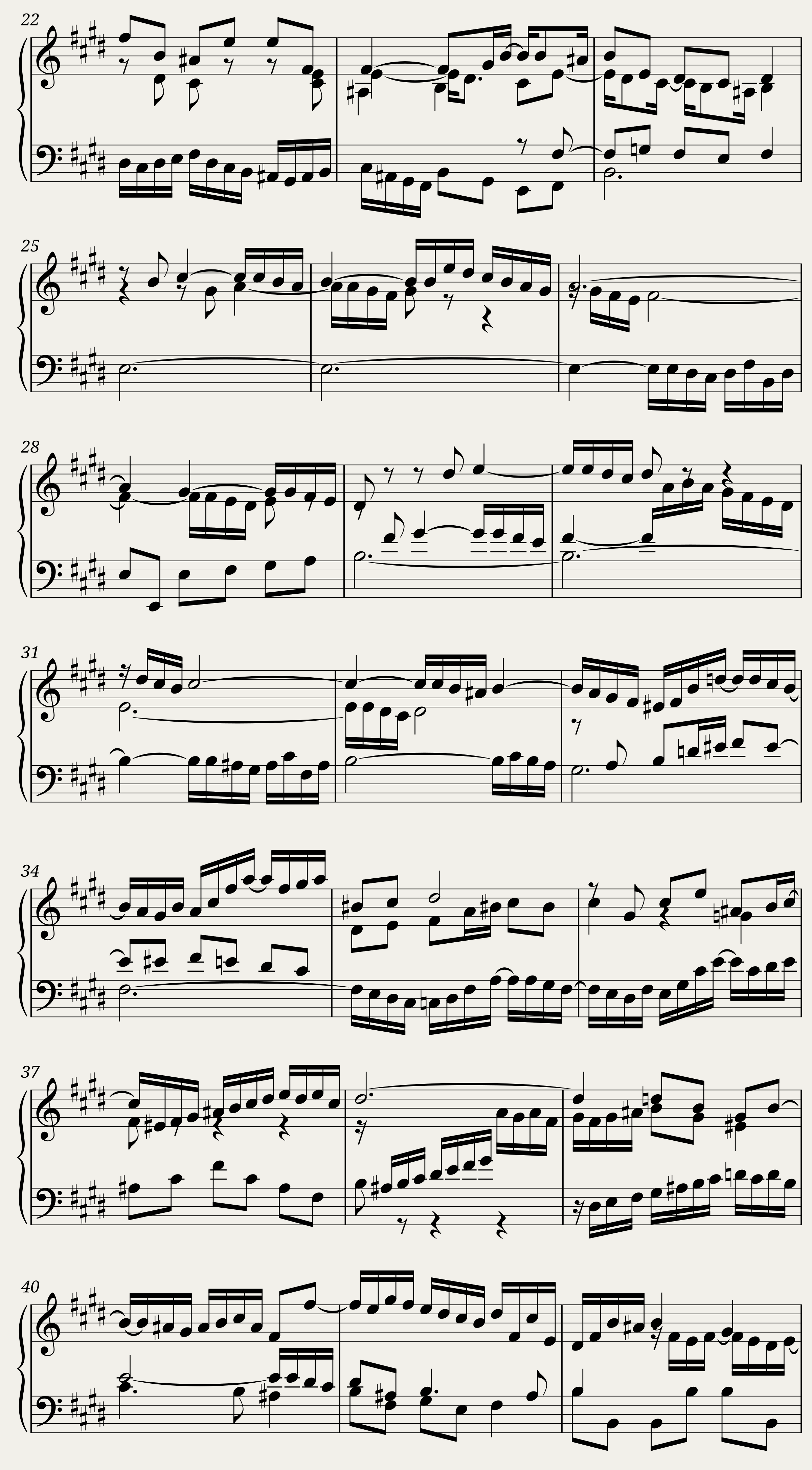 BWV 883 The Well-Tempered Clavier Part II Praeludium XIV — 2/3