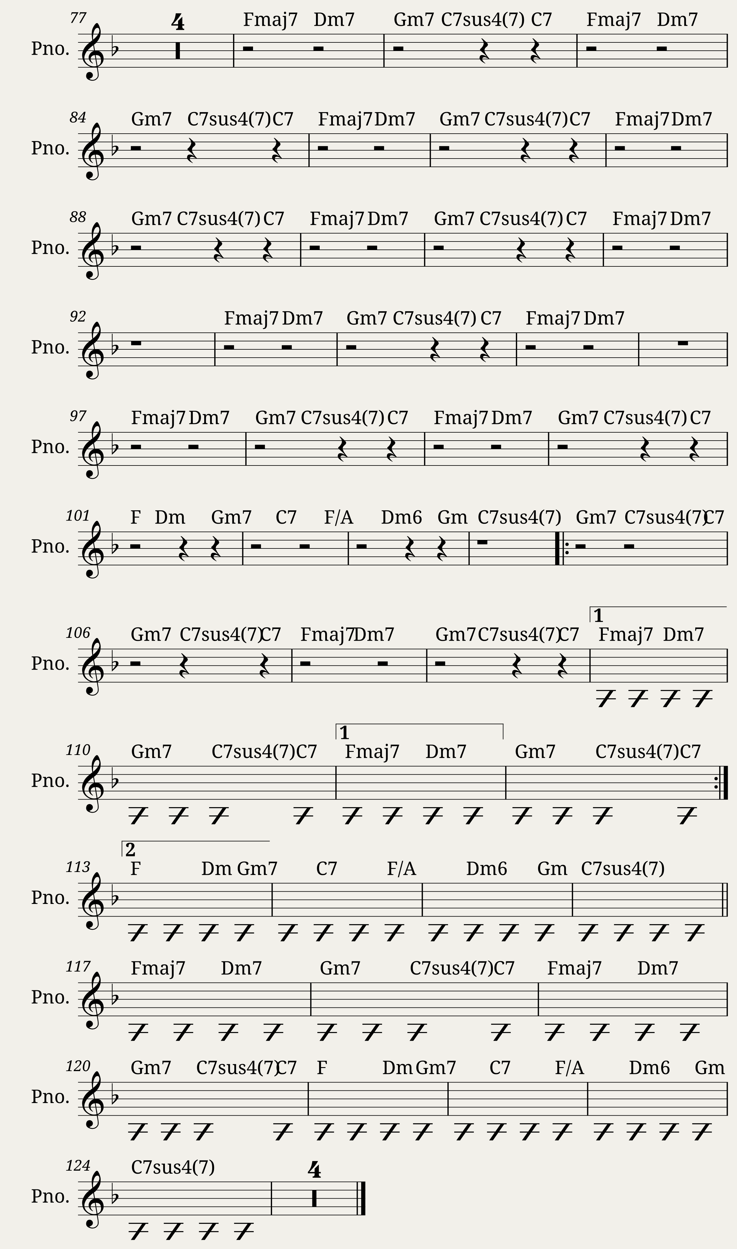 Grazin' in the Grass Chord Sheet C — 2/2