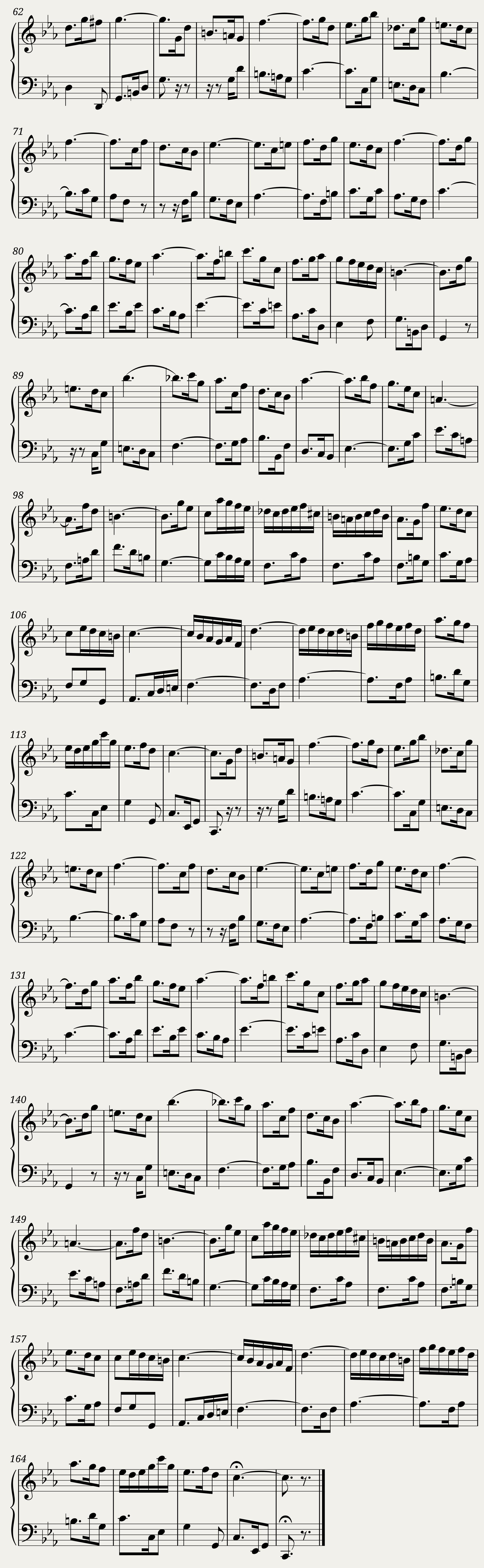 BWV 813 French Suite II Gigue — 2/2