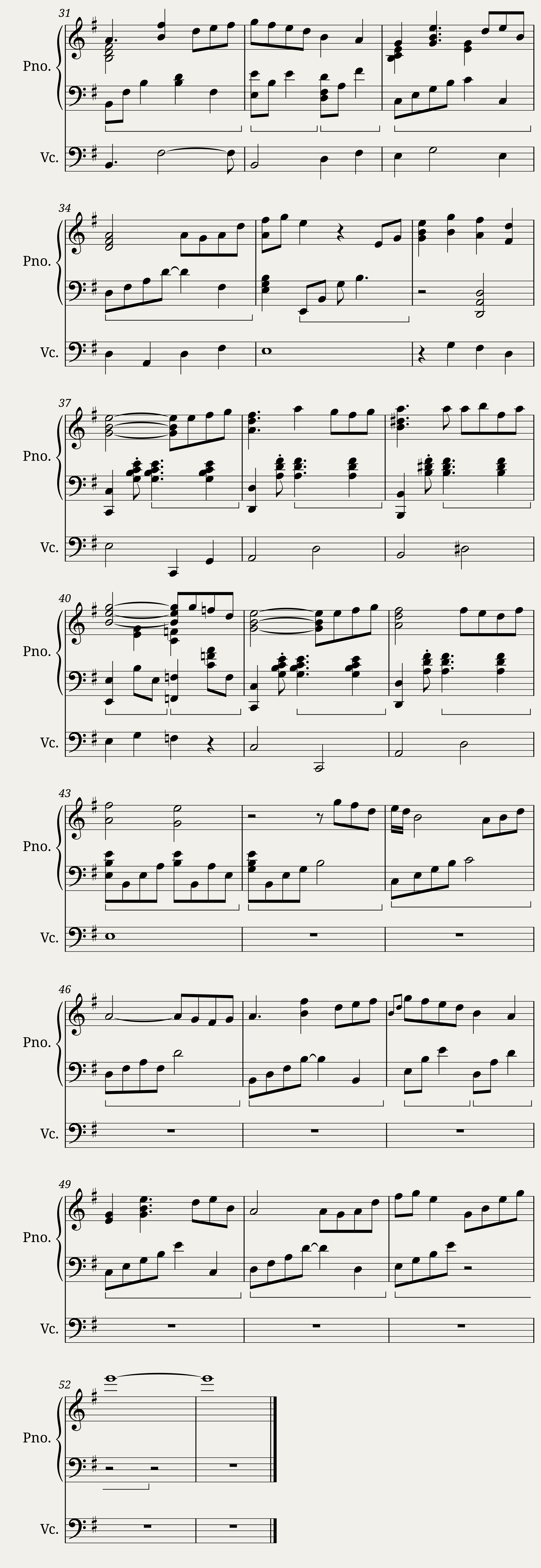 Auresco Night (Piano Cello) : Xenoblade Chronicles 2 — 3/3