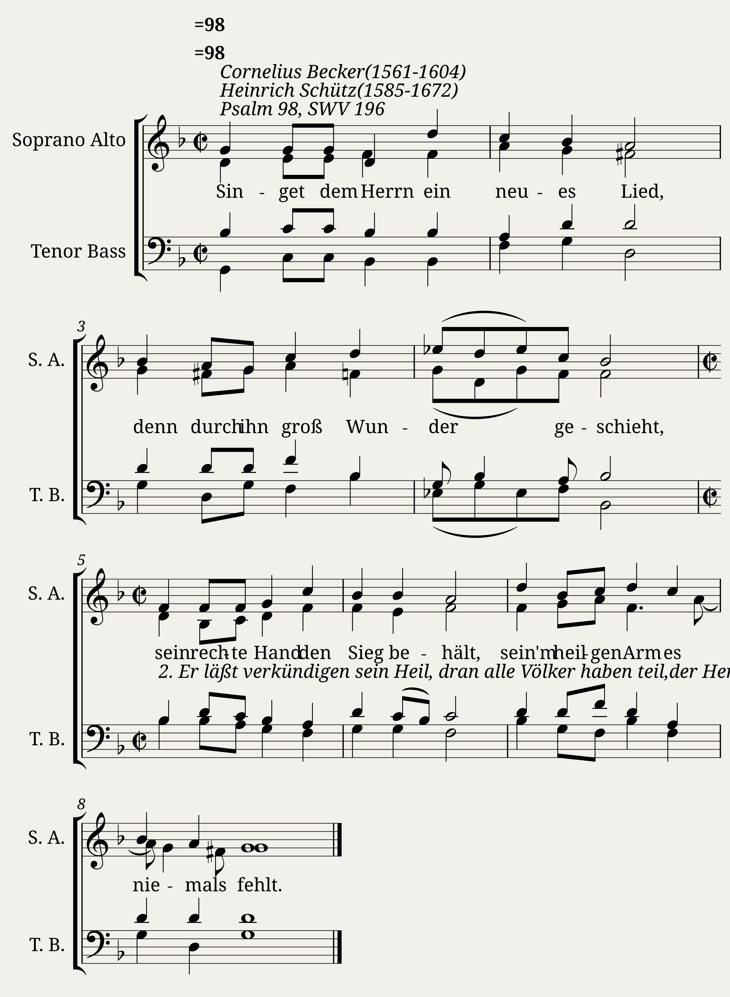 Singet dem Herrn ein neues Lied SWV 196 - Heinrich Schütz