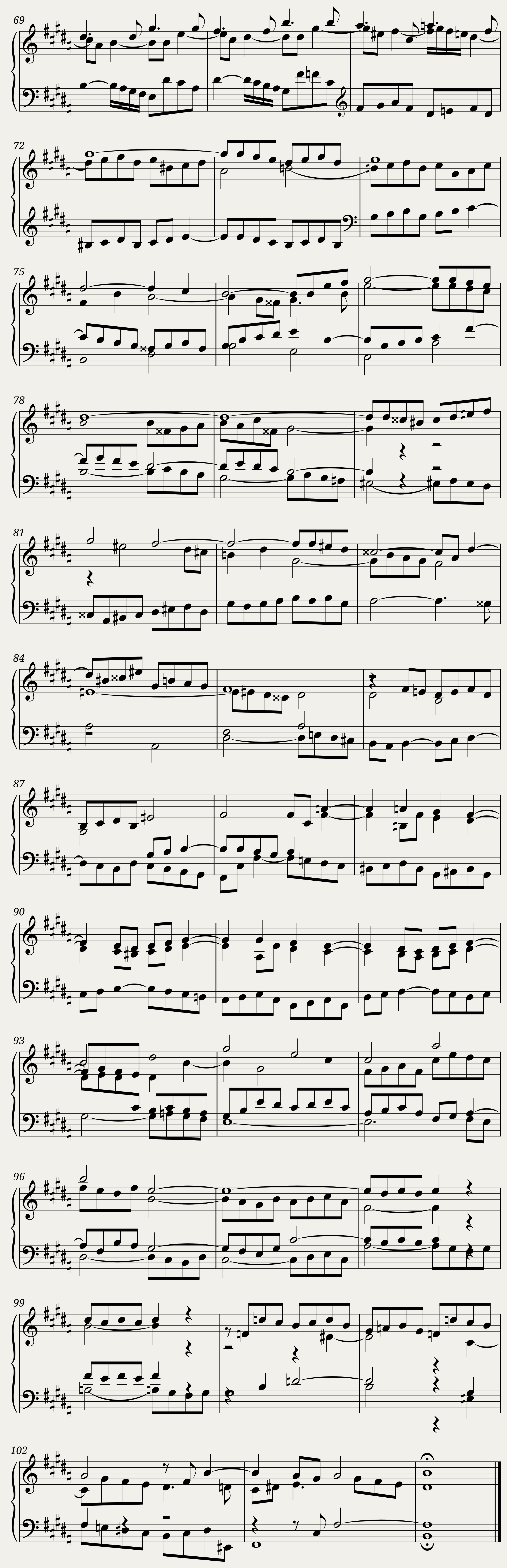 BWV 892 The Well-Tempered Clavier Part II Fuga XXIII — 4/4