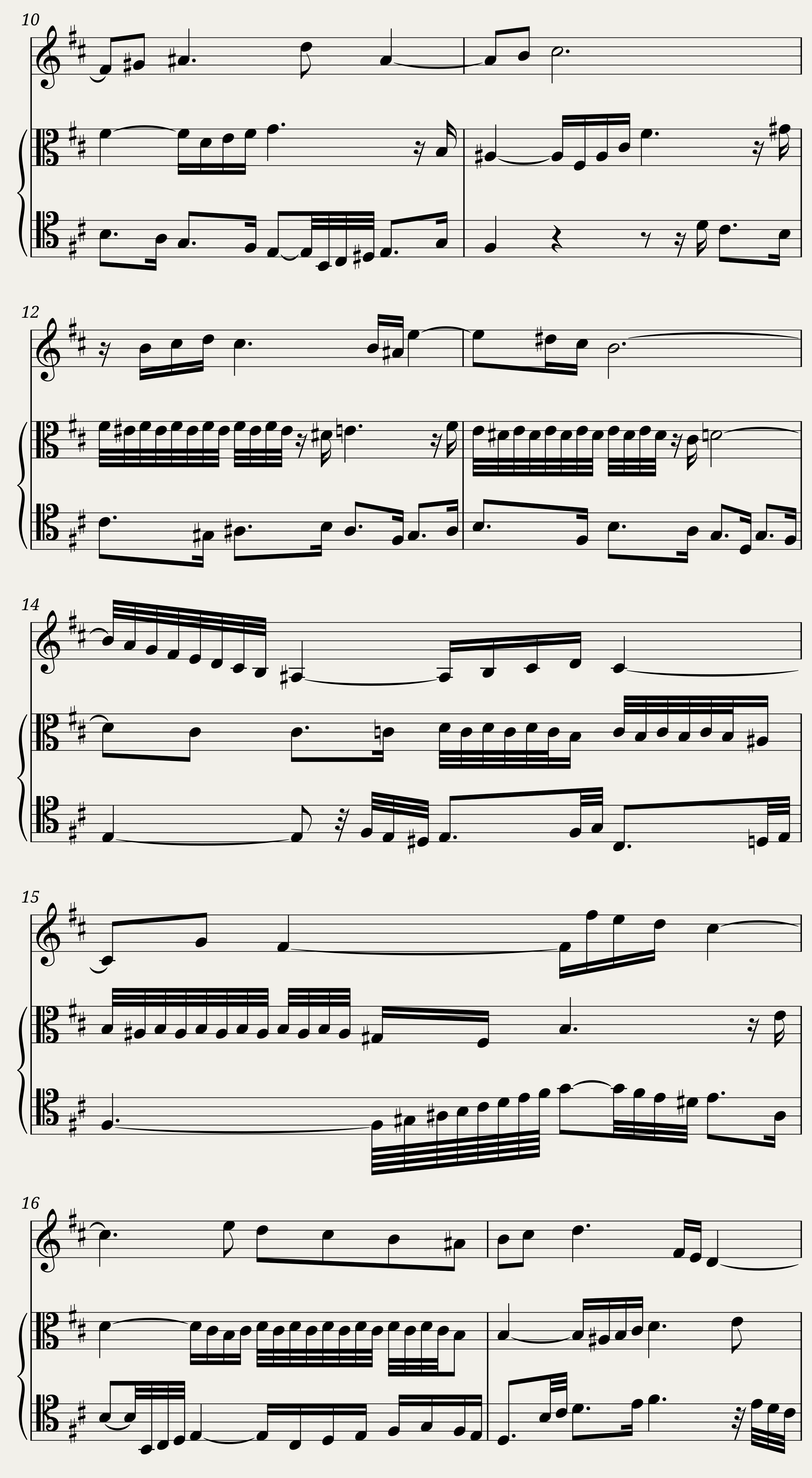 BWV 1079 Musical Offering Canon a 2 per Augmentationem contrario Motu (A = 415 Hz) — 2/4