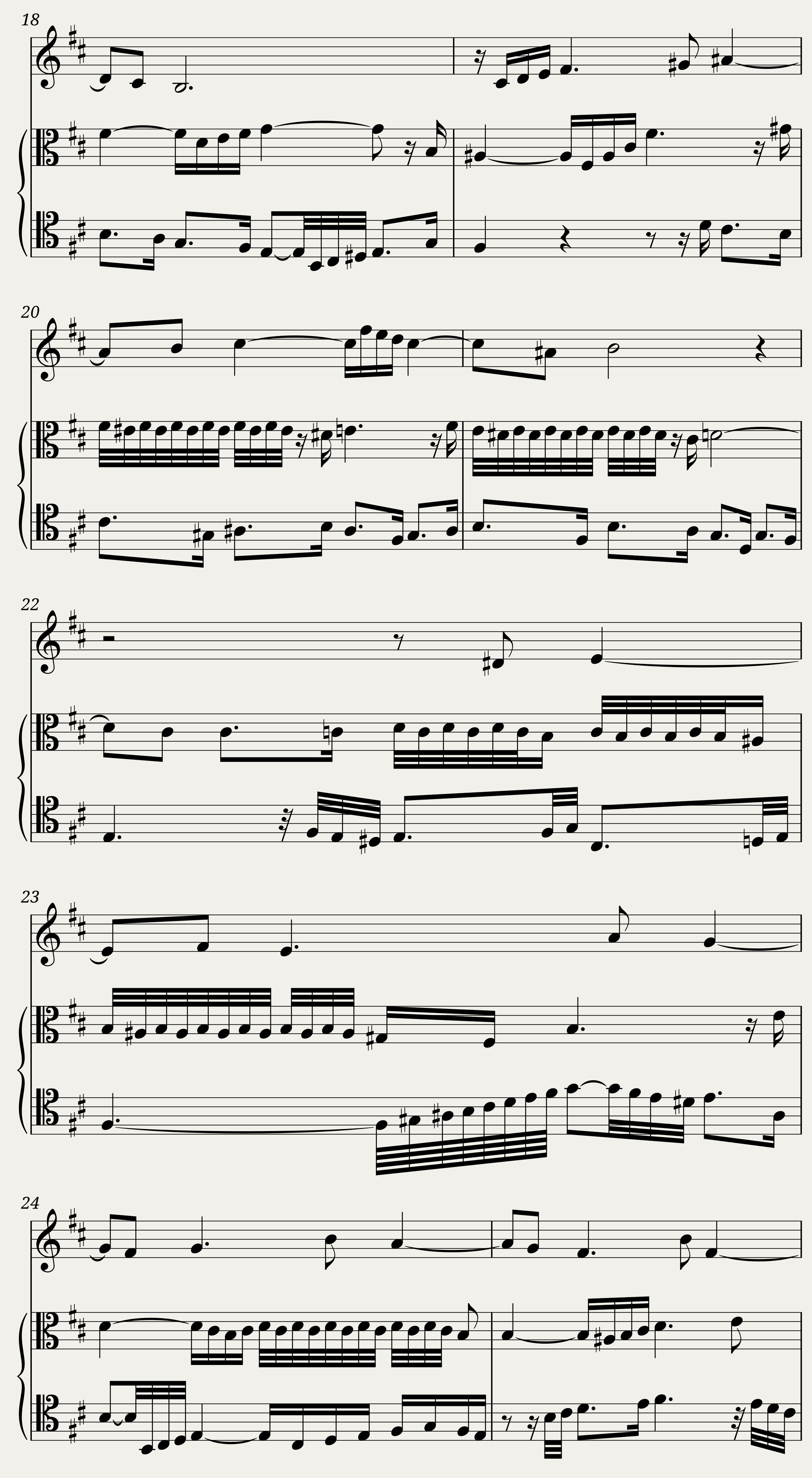 BWV 1079 Musical Offering Canon a 2 per Augmentationem contrario Motu (A = 415 Hz) — 3/4
