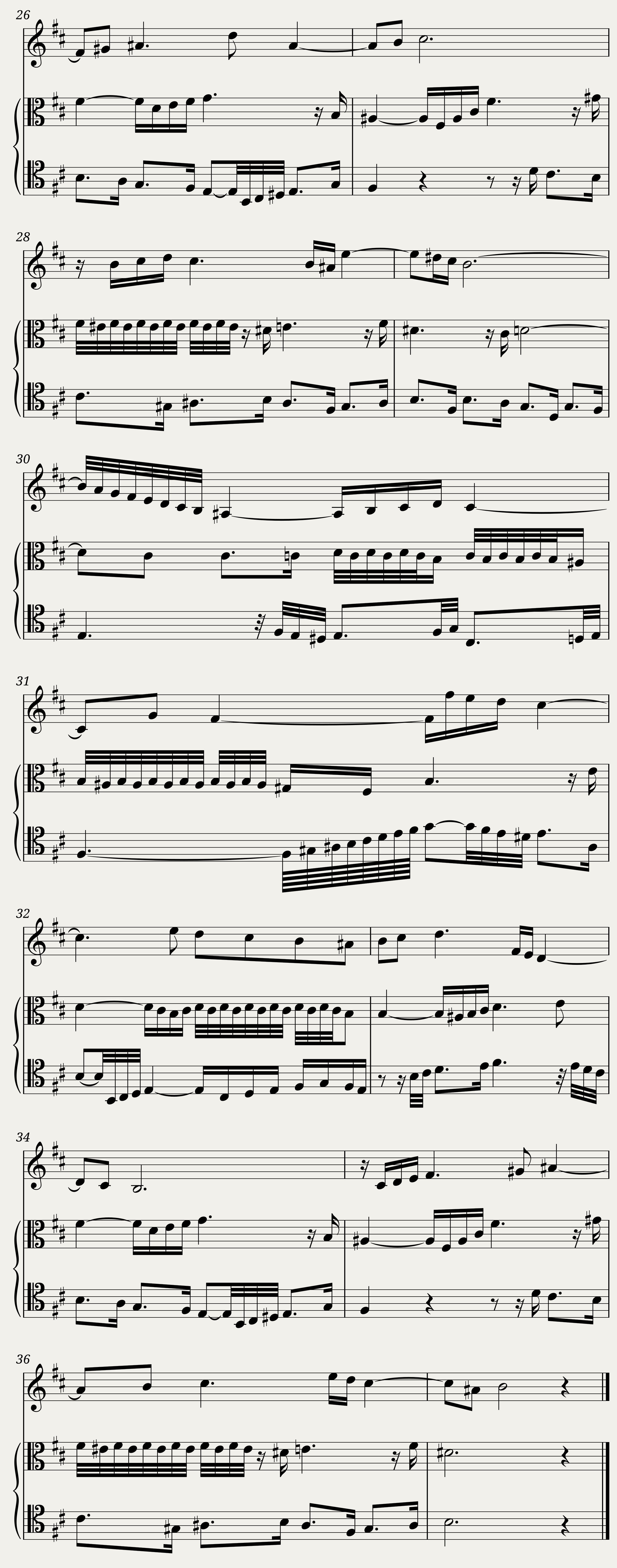 BWV 1079 Musical Offering Canon a 2 per Augmentationem contrario Motu (A = 415 Hz) — 4/4