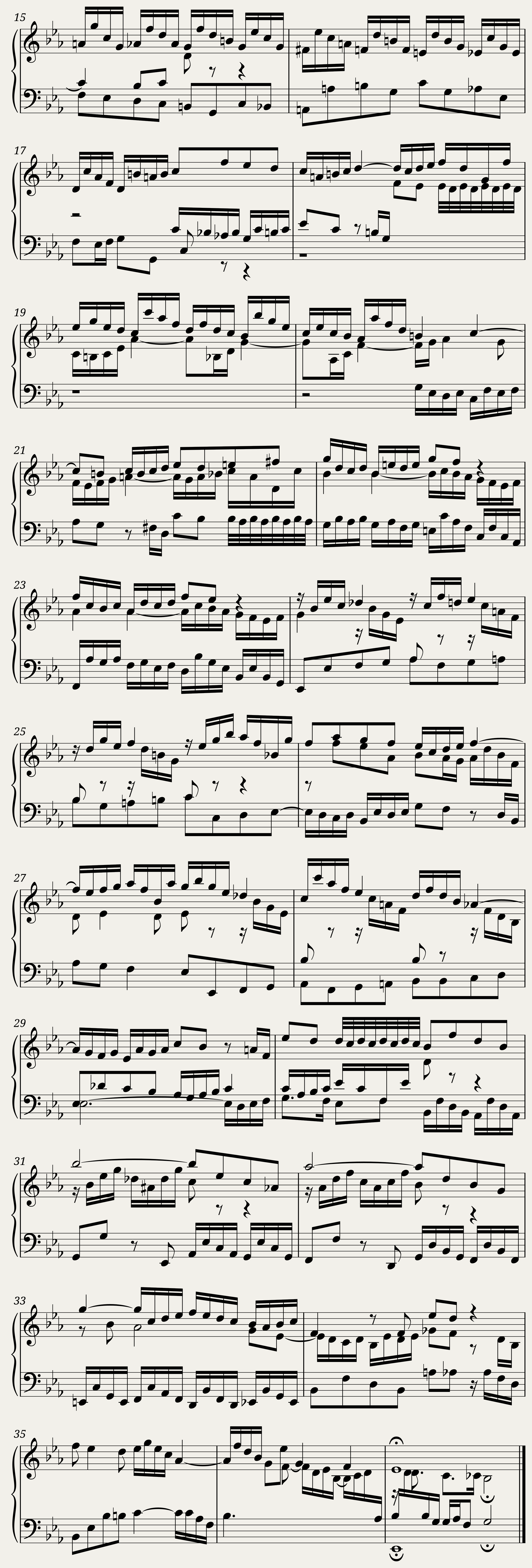 BWV 852 The Well-Tempered Clavier Part I Fuga VII — 2/2