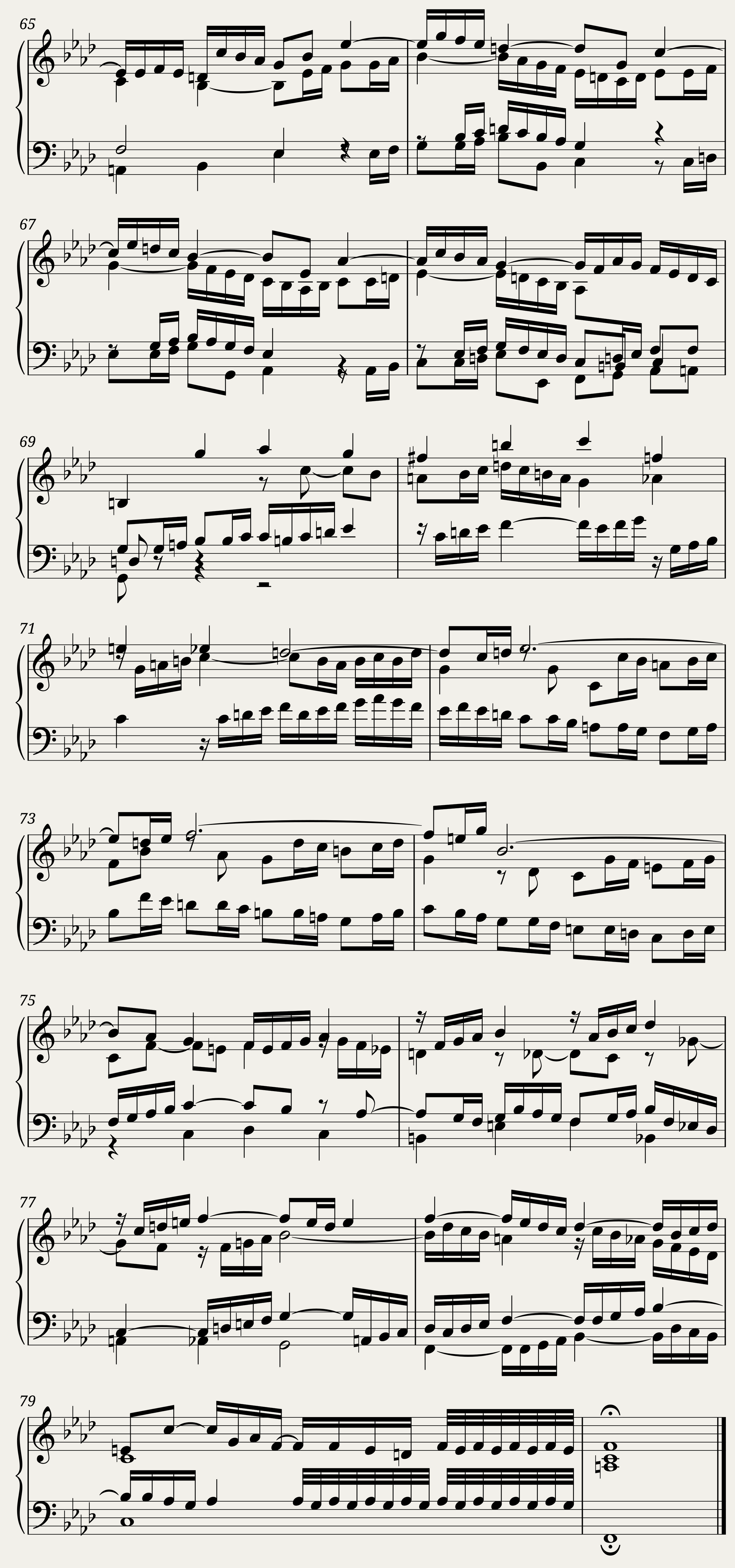 BWV 853: The Well-tempered Clavier Book I - VIII (A = 415 Hz) — 4/4