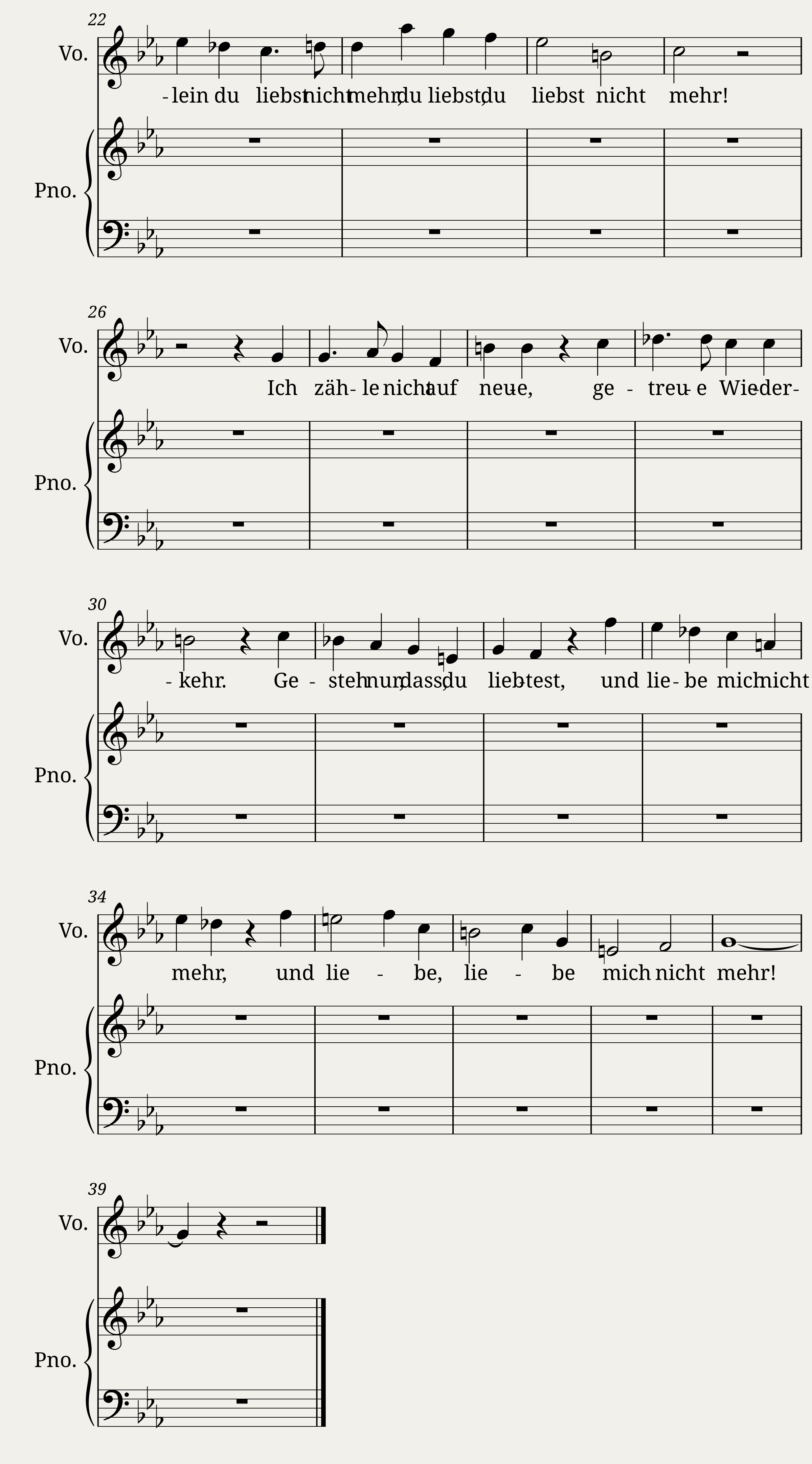 Brahms Johannes - 9 Lieder und Gesänge Op.32 No.6 - Du sprichst dass ich mich täuschte — 2/2