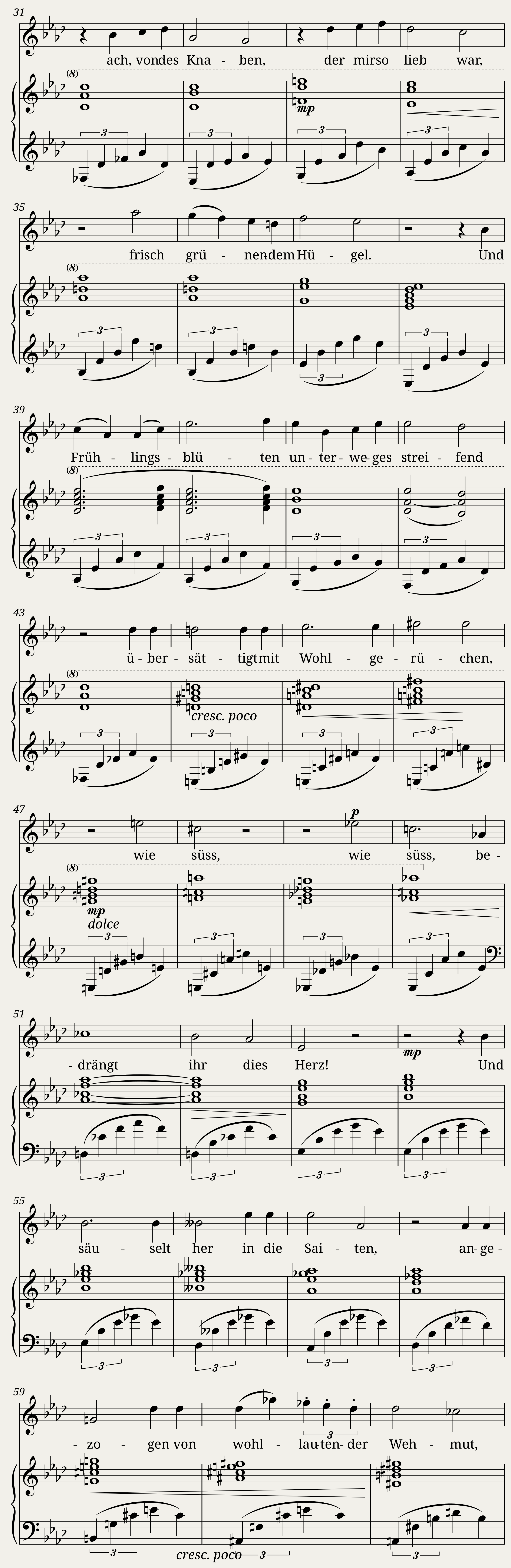Brahms Johannes - 5 Poems Op.19 No.5 - An eine Aeolsharfe — 2/4