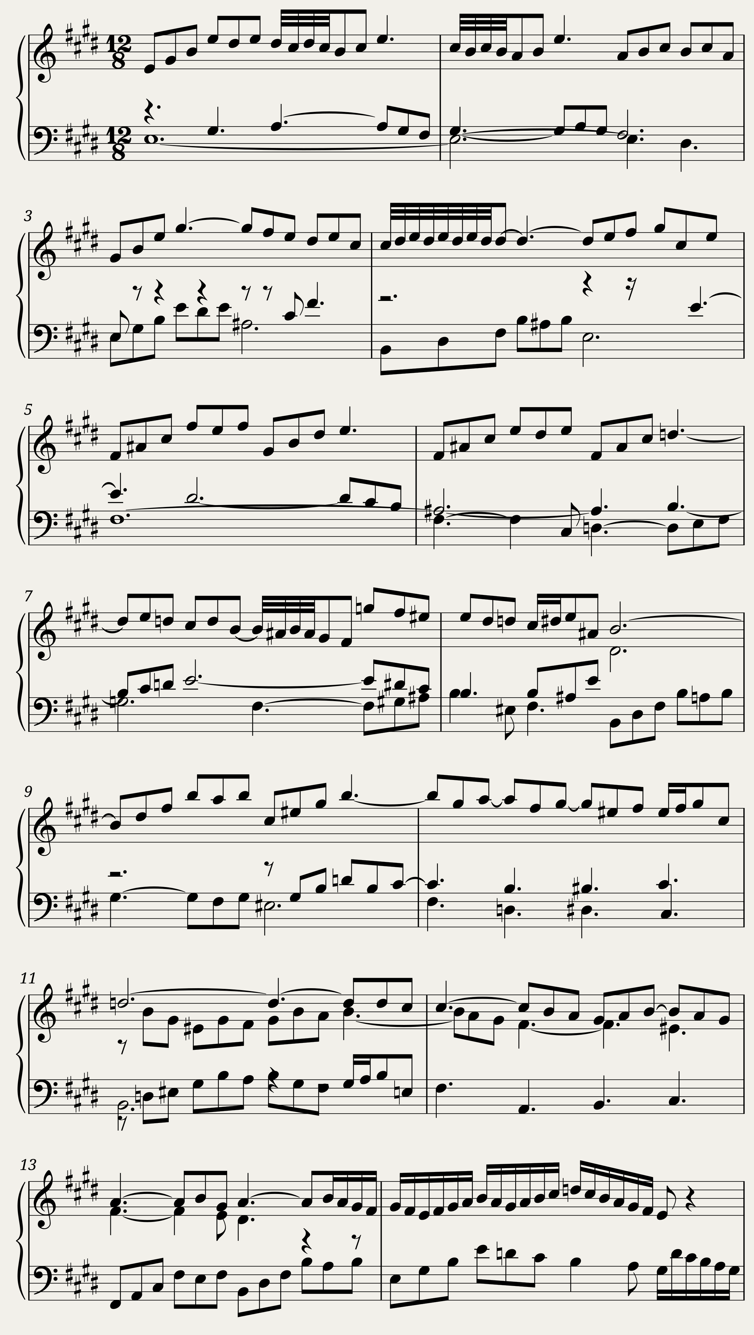 BWV 854 The Well-Tempered Clavier Part I Praeludium IX — 1/2