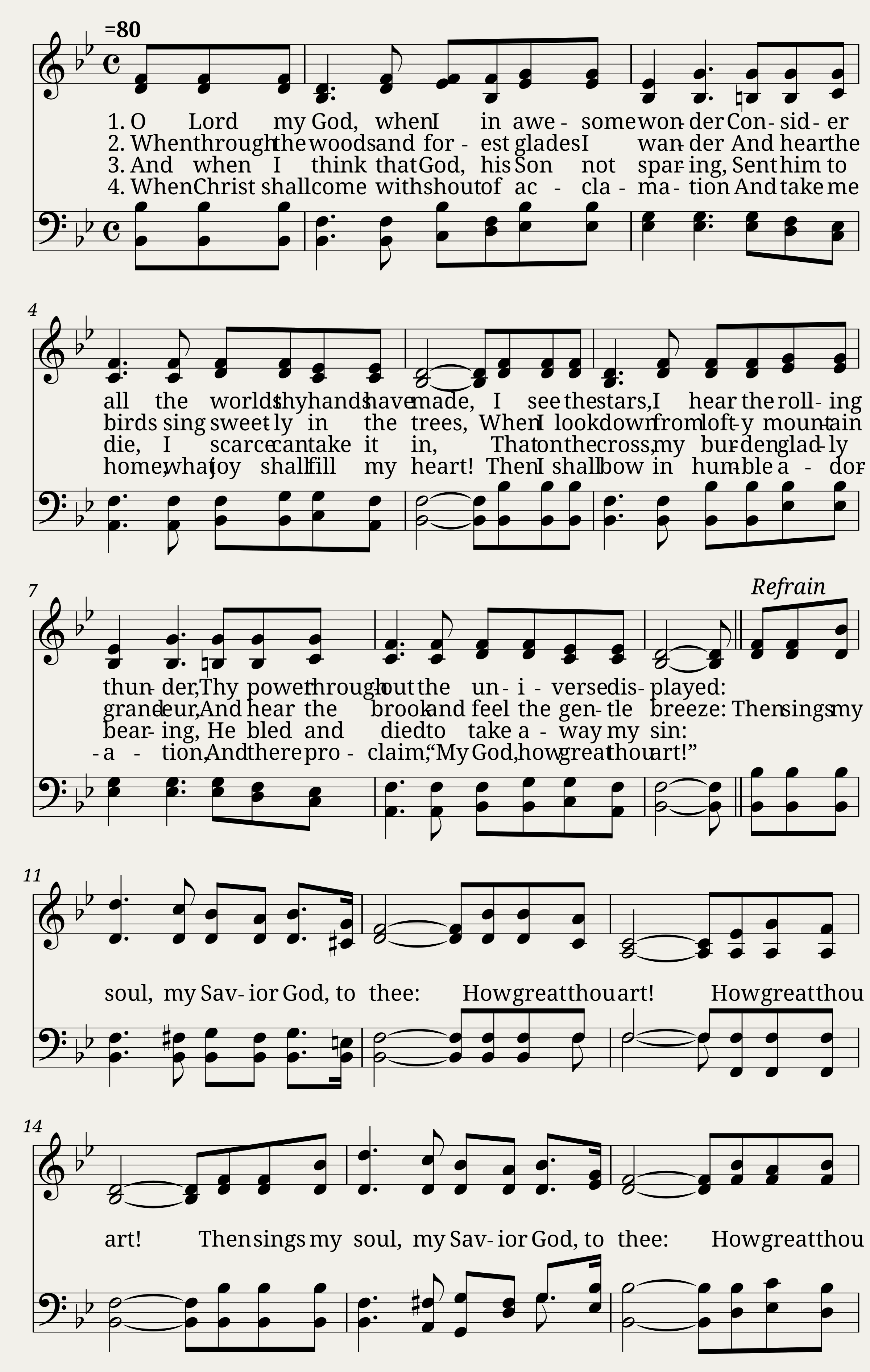 How great thou art - How Great Thou Art Swedish folk melody — 1/2