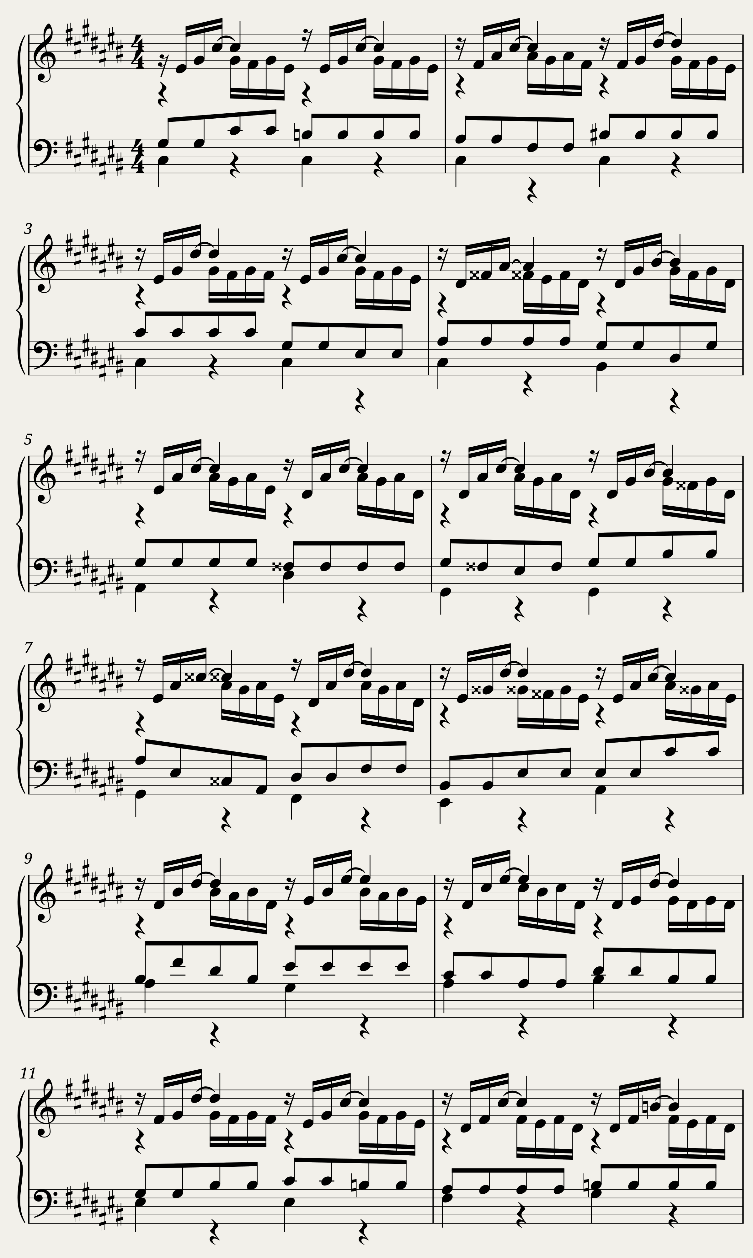 BWV 872 The Well-Tempered Clavier Part II Praeludium III — 1/2