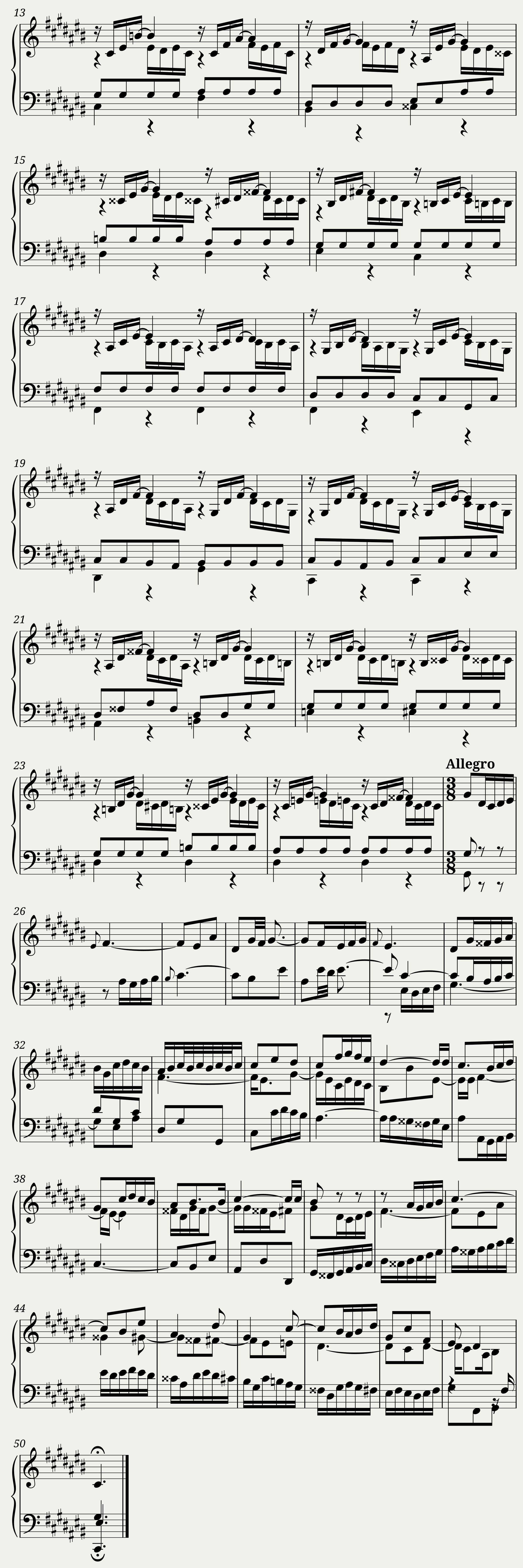 BWV 872 The Well-Tempered Clavier Part II Praeludium III — 2/2